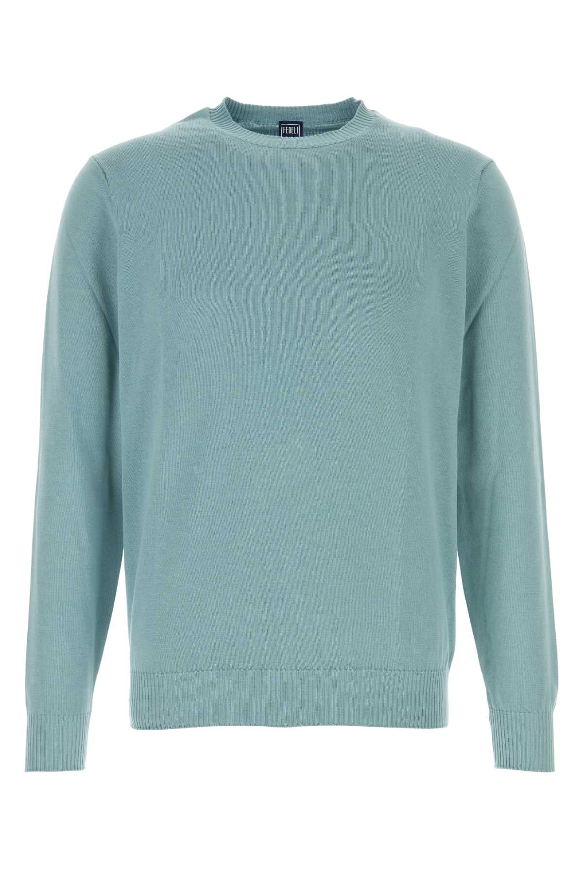 Light-blue cotton sweater MUD800188 (FEDELI / ニット・セーター・カーディガン ) | FEDELI (フェデリ)