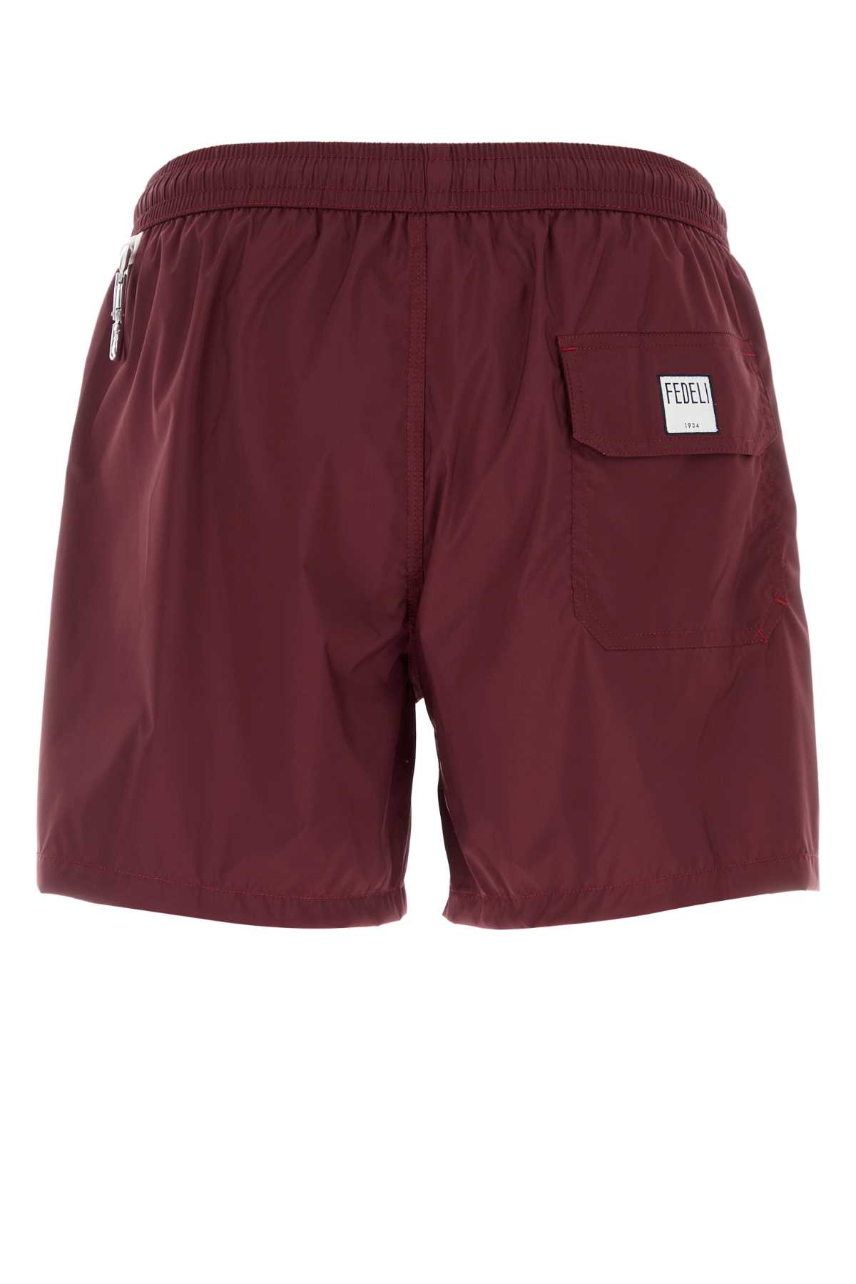 Burgundy polyester swimming shorts TU00320268 (FEDELI / スイムウェア ) | FEDELI (フェデリ)(1)