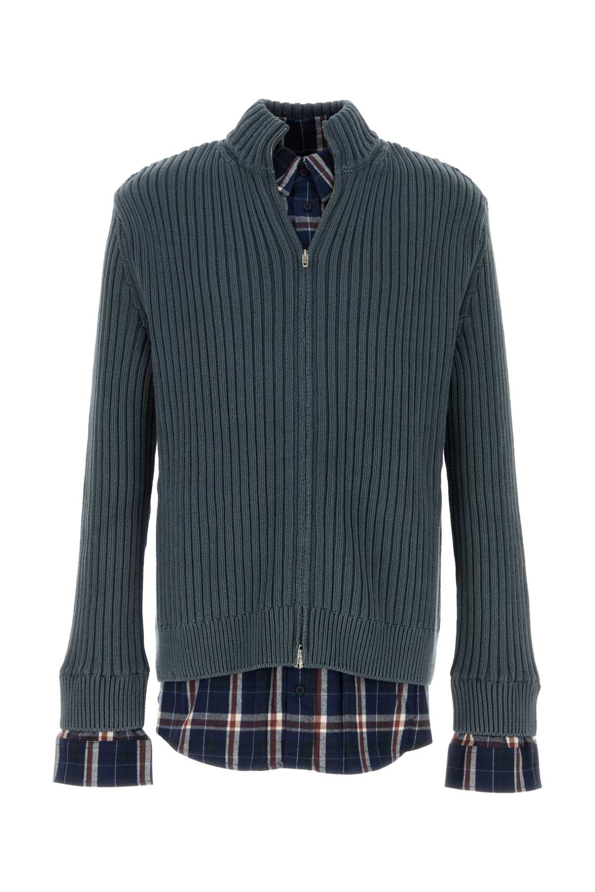 Petrol blue cotton cardigan 857284T34298578 (Balenciaga / ニット・セーター・カーディガン ) | Balenciaga (バレンシアガ)