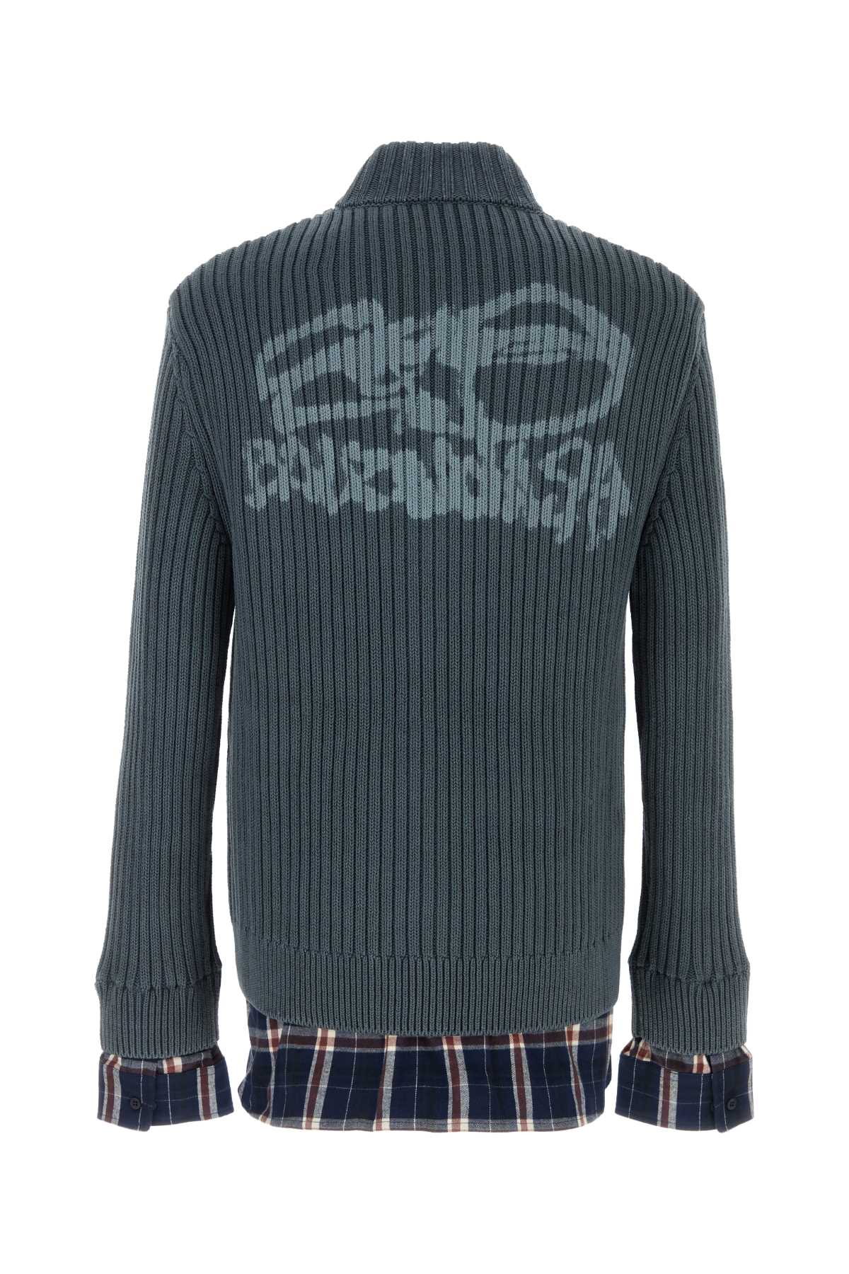 Petrol blue cotton cardigan 857284T34298578 (Balenciaga / ニット・セーター・カーディガン ) | Balenciaga (バレンシアガ)(1)