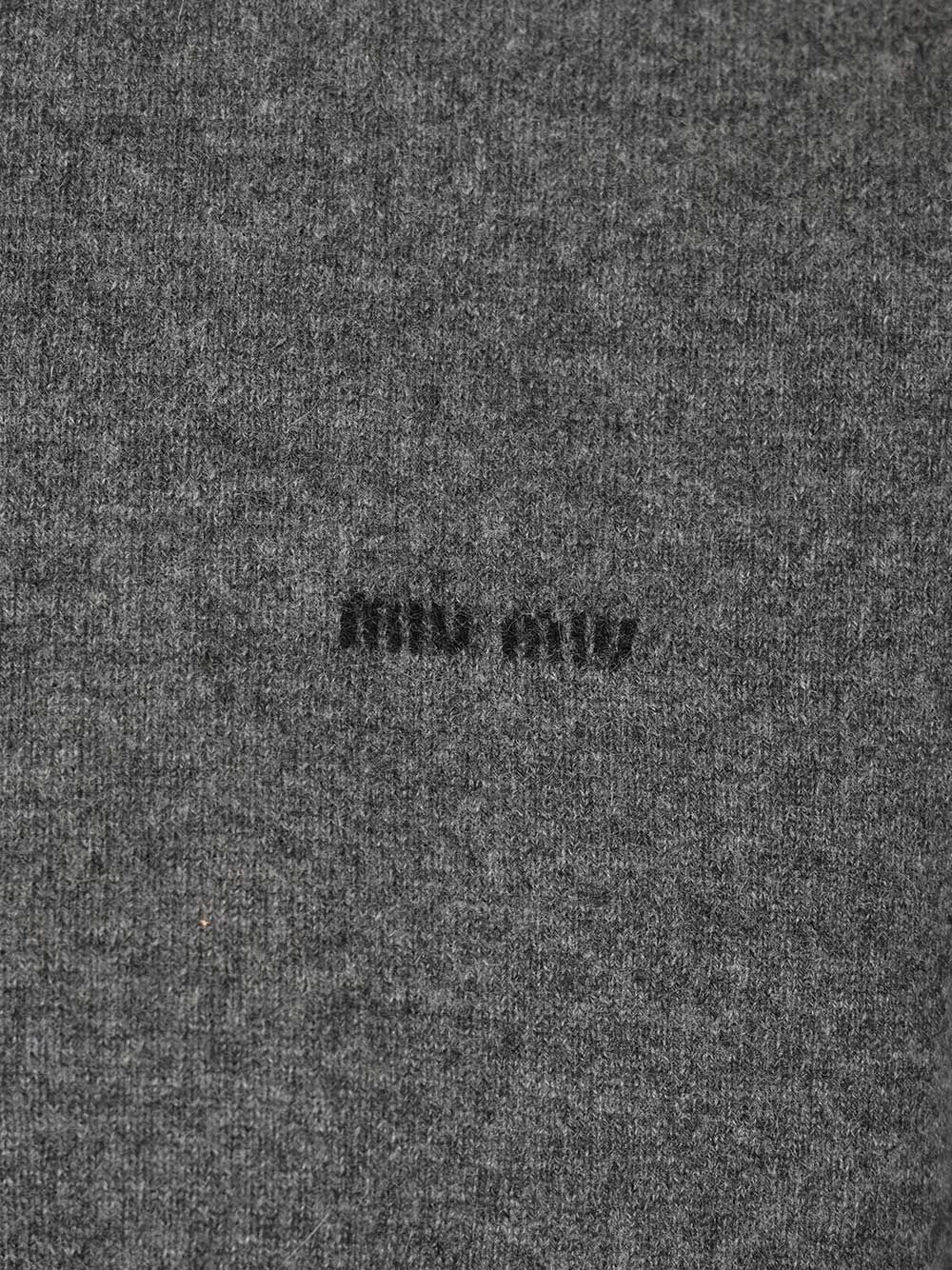 Cashmere and jersey zip-up sweater MMR467 (MIU MIU / ニット・セーター・カーディガン ) | MIU MIU (ミュウミュウ)(3)