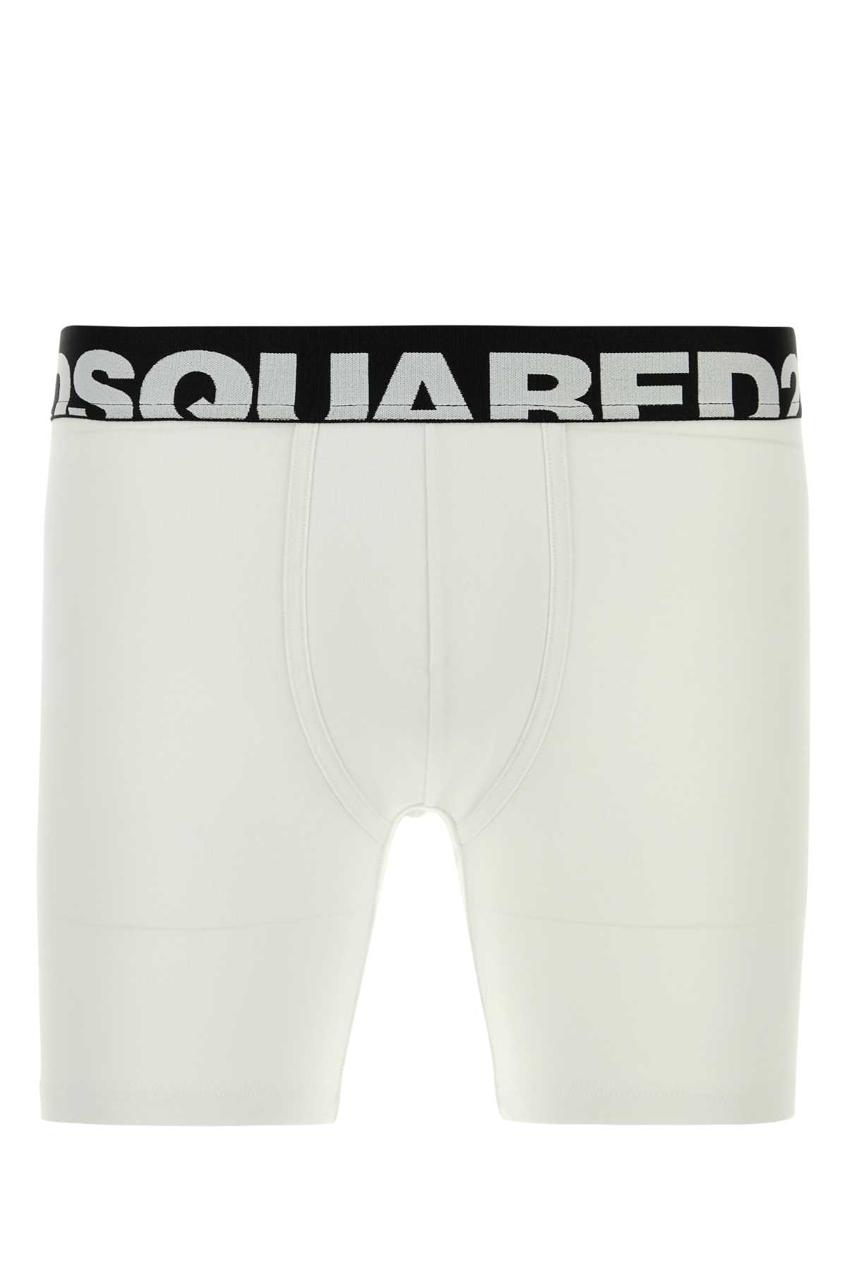White stretch cotton boxer D9LC06190110 (Dsquared2 / アンダーウェア ) | Dsquared2 (ディースクエアード)