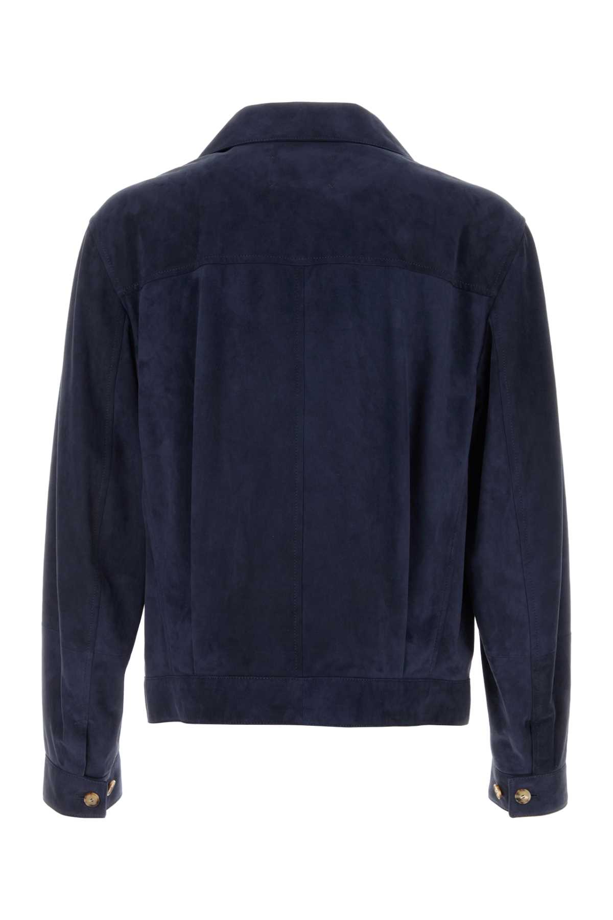 Blue suede jacket MPCFN2064C6757 (Brunello Cucinelli / レザー&ファージャケット・コート ) | Brunello Cucinelli (ブルネロ・クチネリ)(1)