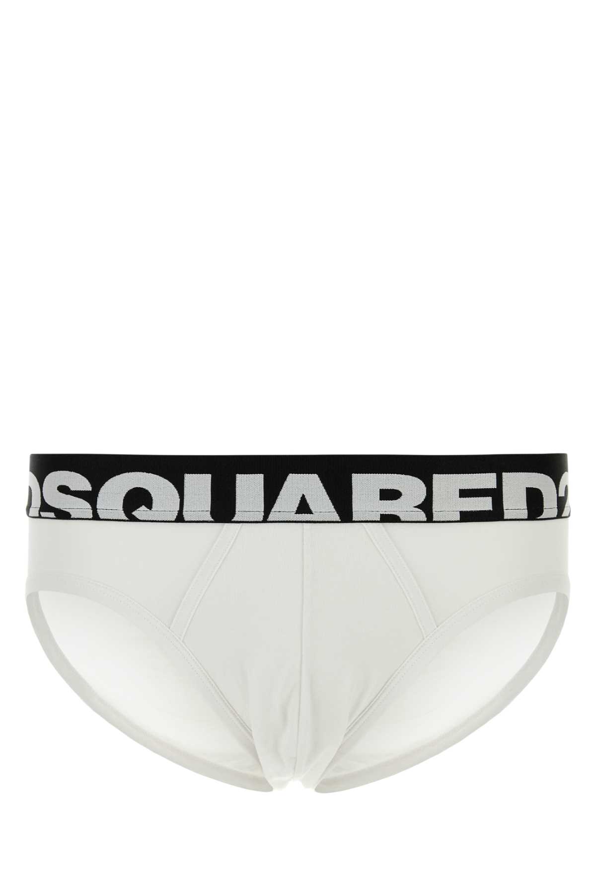 White stretch cotton brief D9L806190110 (Dsquared2 / アンダーウェア ) | Dsquared2 (ディースクエアード)