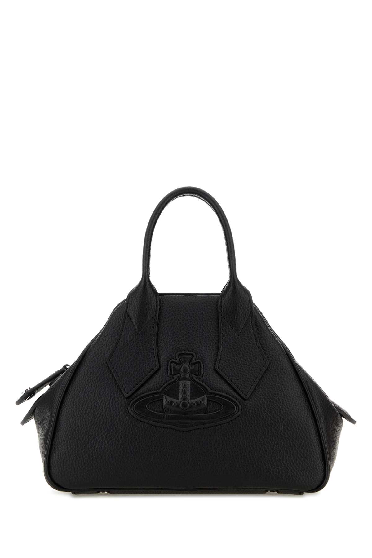 Black leather small Yasmine handbag 4703000TWS000DN403 (Vivienne Westwood / ハンドバッグ・ショルダーバッグ ) | Vivienne Westwood (ヴィヴィアン・ウェストウッド)