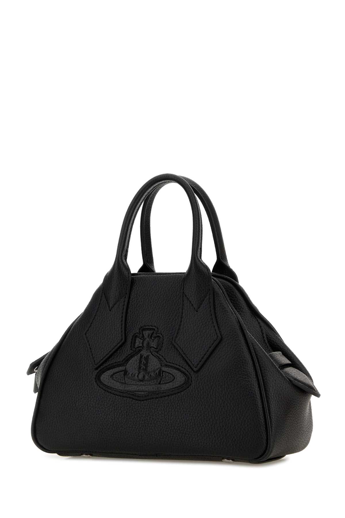 Black leather small Yasmine handbag 4703000TWS000DN403 (Vivienne Westwood / ハンドバッグ・ショルダーバッグ ) | Vivienne Westwood (ヴィヴィアン・ウェストウッド)(1)