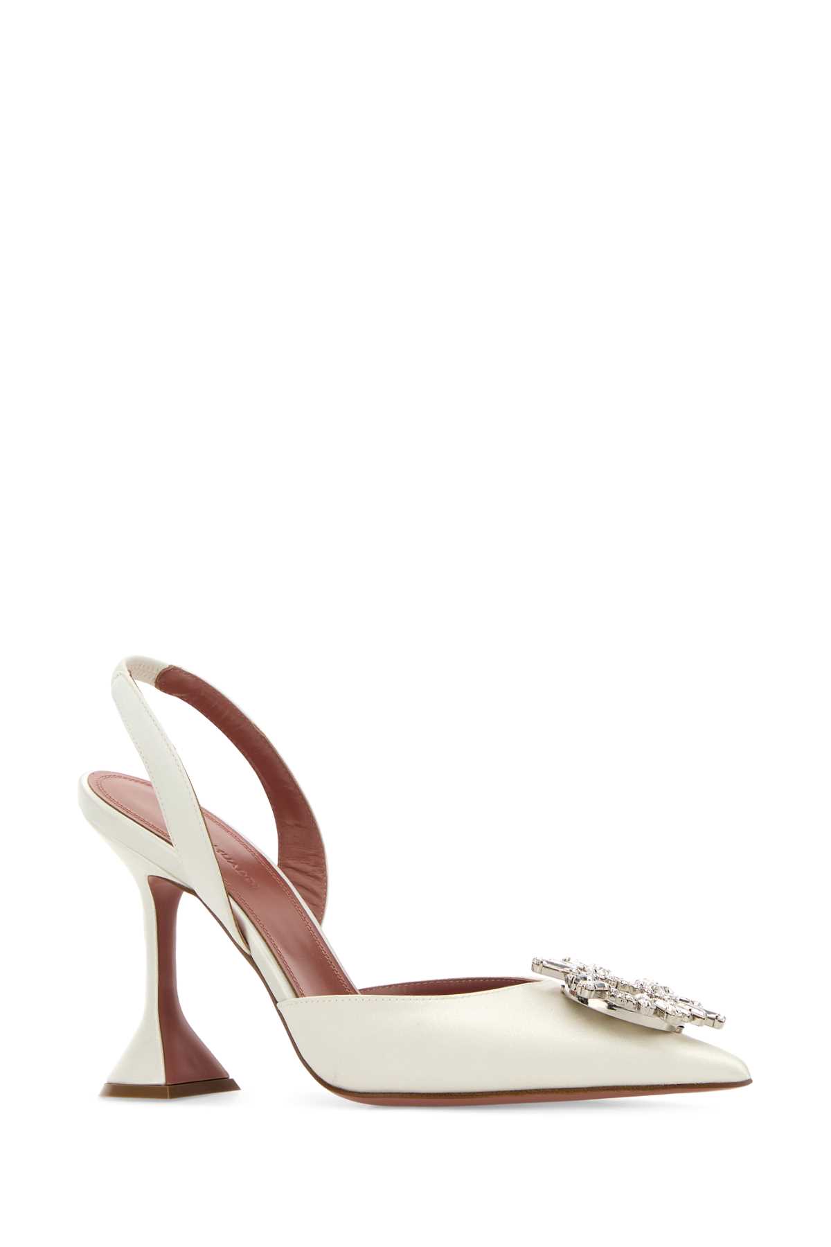 Ivory satin Begum pumps BEGUMSLING95IVORY (AMINA MUADDI / パンプス・ハイヒール ) | AMINA MUADDI (アミナ モアディ)(1)