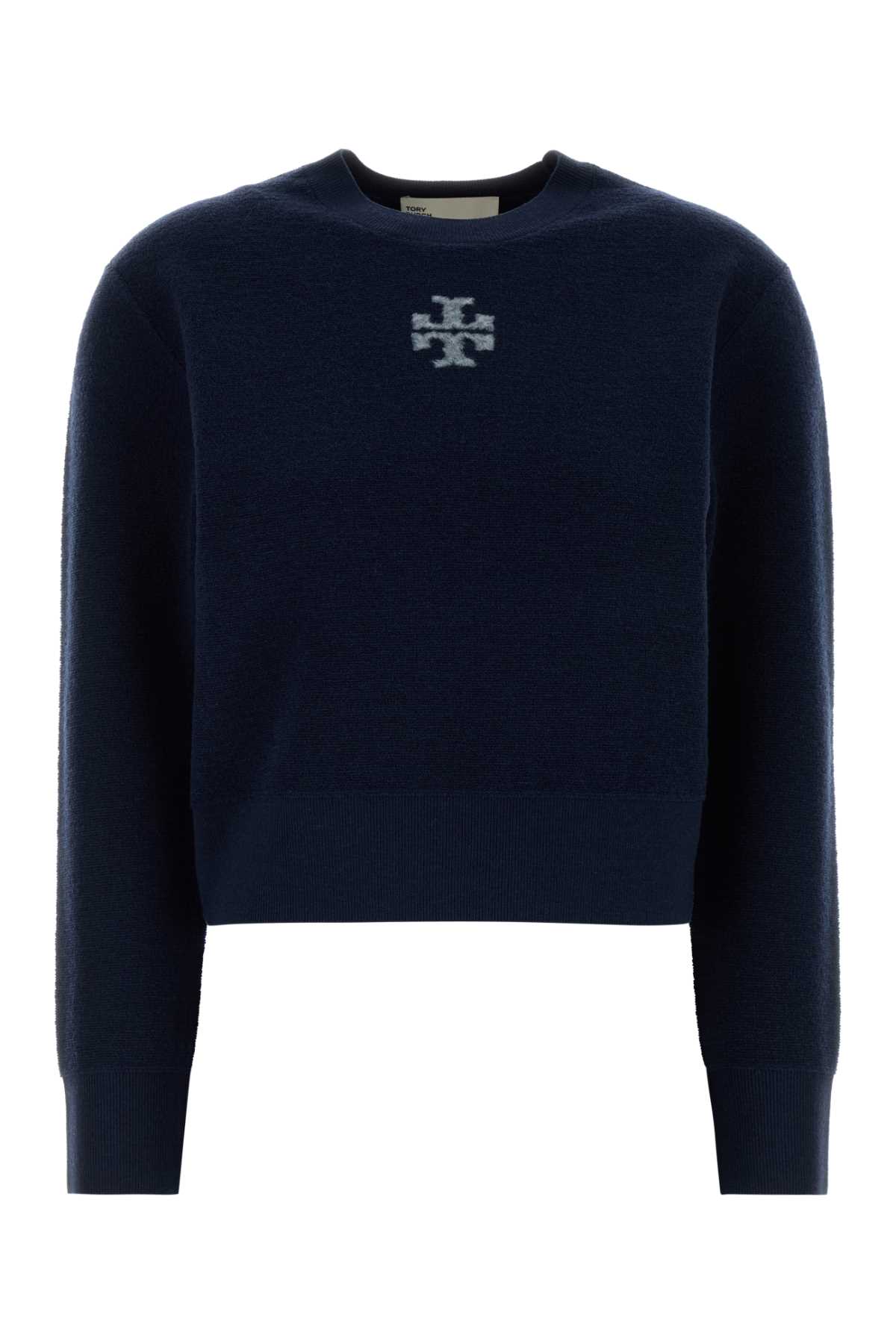 Navy blue wool blend sweater 180662403 (TORY BURCH / ニット・セーター・カーディガン ) | TORY BURCH (トリーバーチ)