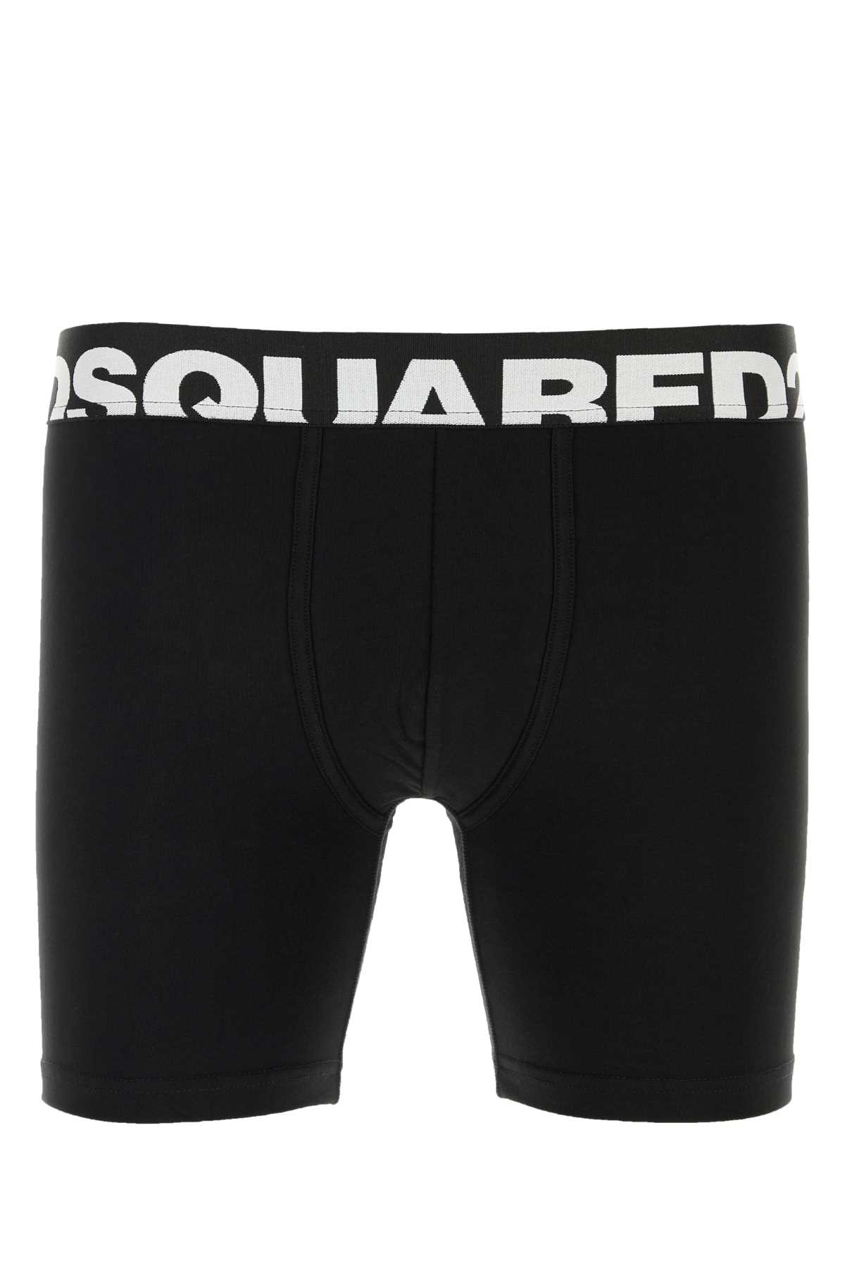Black stretch cotton boxer D9LC06190010 (Dsquared2 / アンダーウェア ) | Dsquared2 (ディースクエアード)