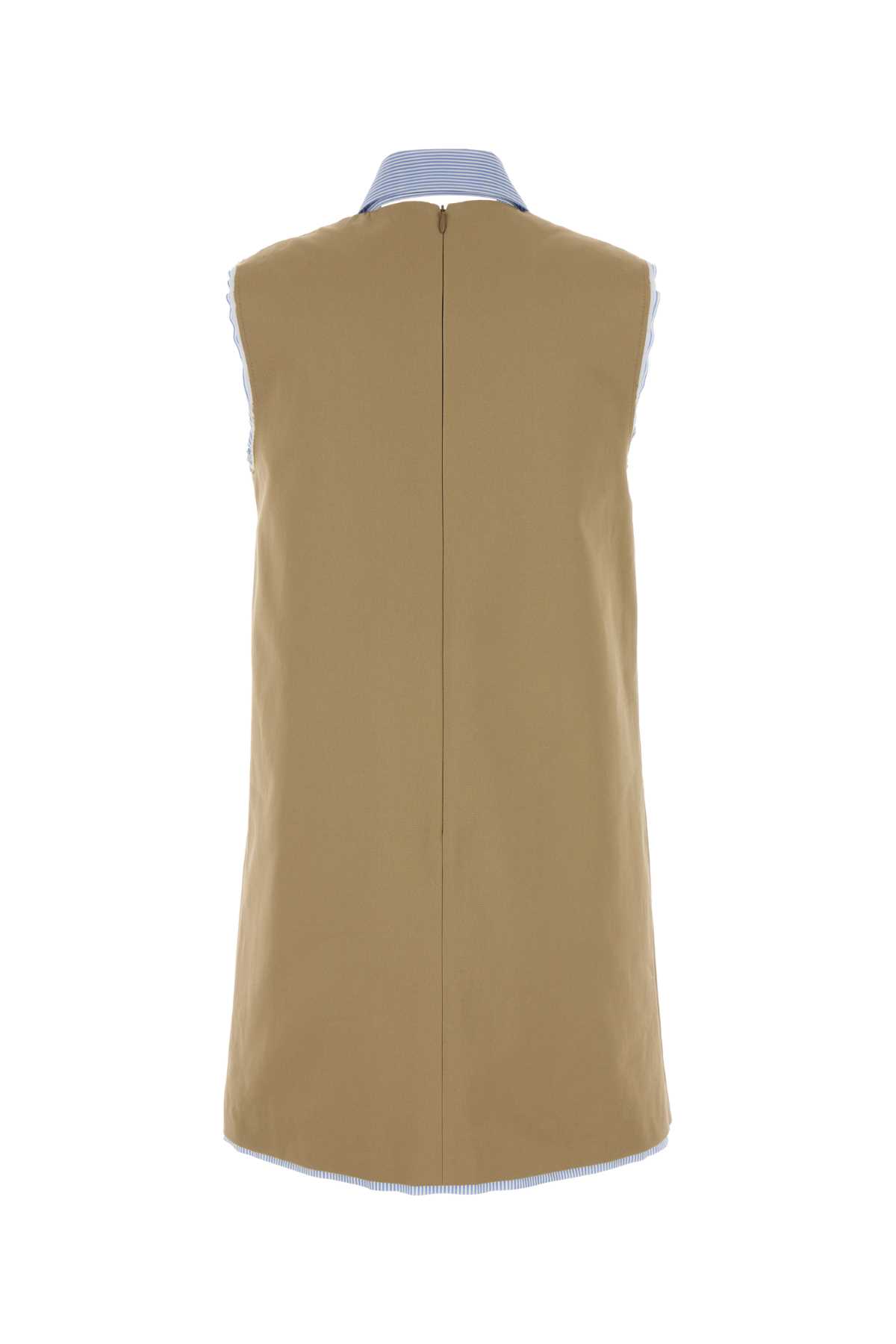 Cappuccino cotton mini dress MF6229SOOO1UPXF0065 (MIU MIU / ワンピース・ドレス・オールインワン ) | MIU MIU (ミュウミュウ)(1)