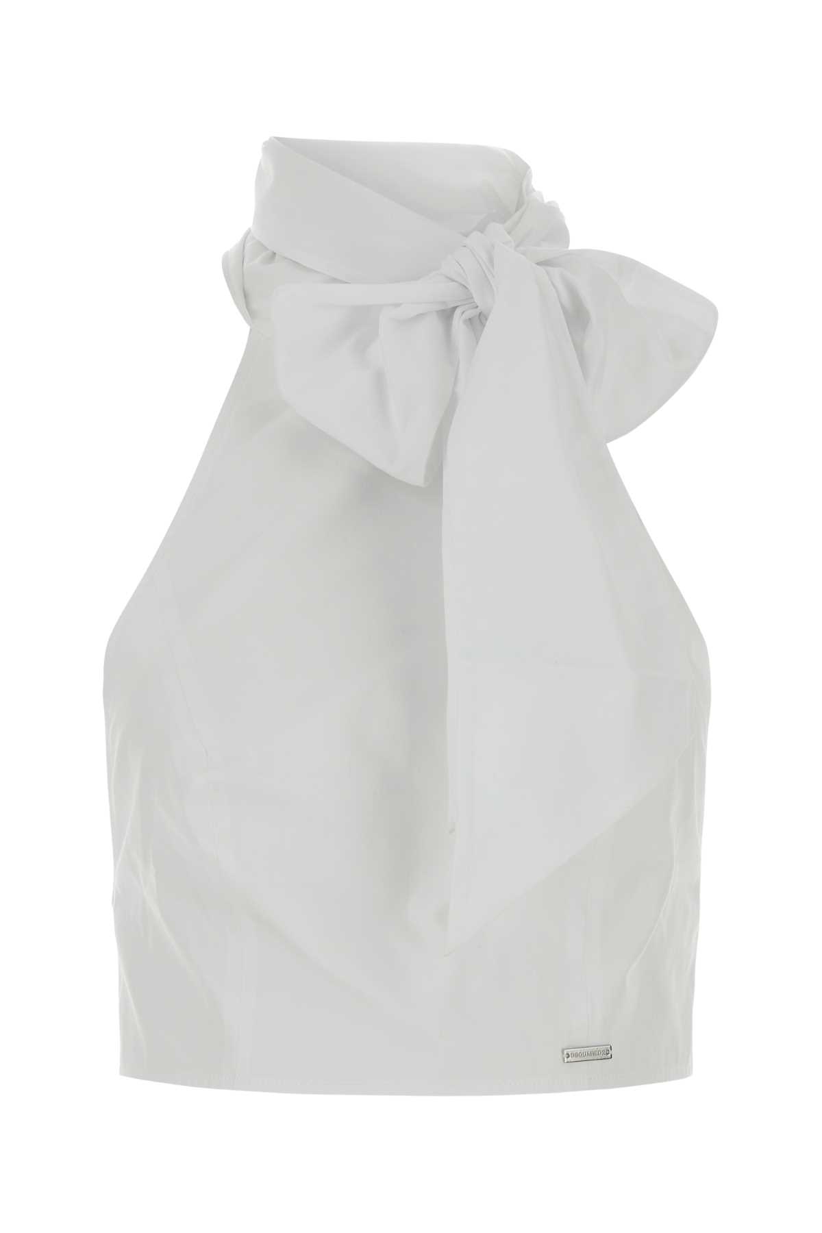 White poplin top S75NC1133S36275100 (Dsquared2 / シャツ・ブラウス ) | Dsquared2 (ディースクエアード)