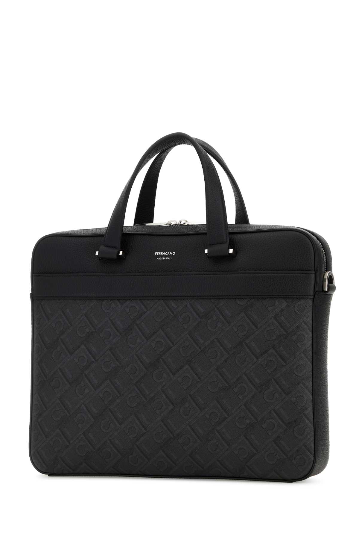 Printed canvas briefcase 241723781303NEROGRIGIO (FERRAGAMO / ビジネス・トラベルバッグ ) | FERRAGAMO (フェラガモ)(1)