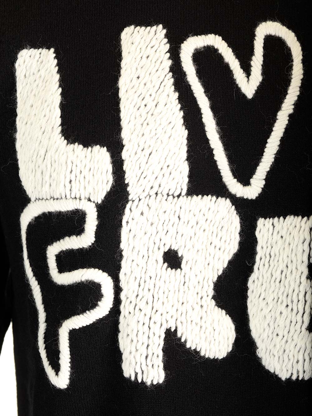 WOOL CREWNEWCK SWEATER WITH "LIVE FREE" EMBROIDERY FNN003W241 (Comme Des Garçons SHIRT / ニット・セーター・カーディガン ) | Comme Des Garçons SHIRT (コムデギャルソン シャツ)(2)