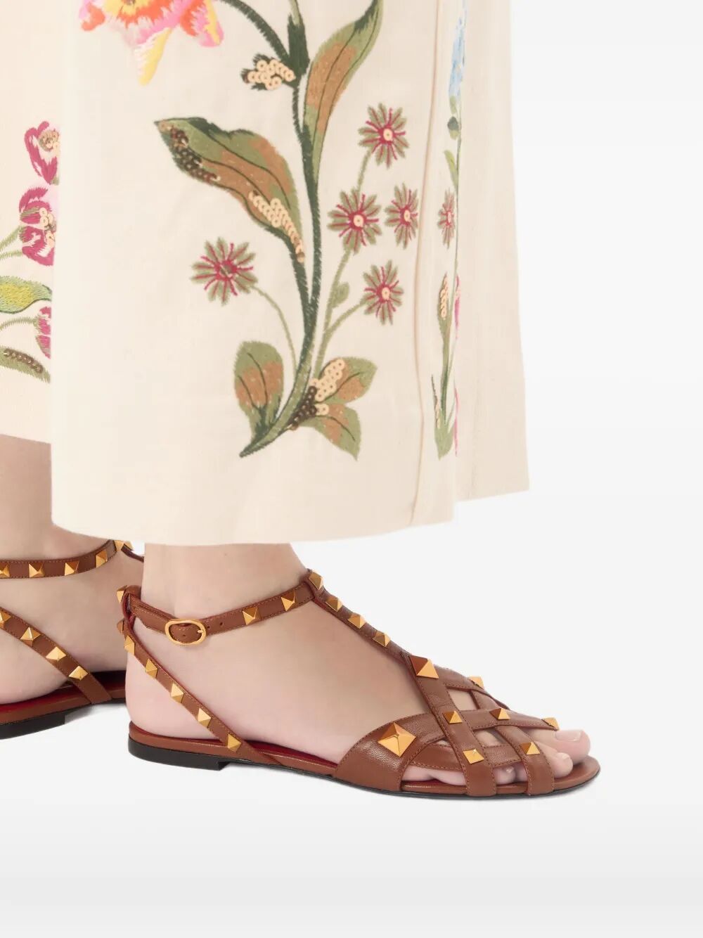 STUDDY KIDSKIN FLAT SANDALS WS0NN3JYWN58 (Valentino Garavani / サンダル ) | Valentino Garavani (ヴァレンティノ)(1)