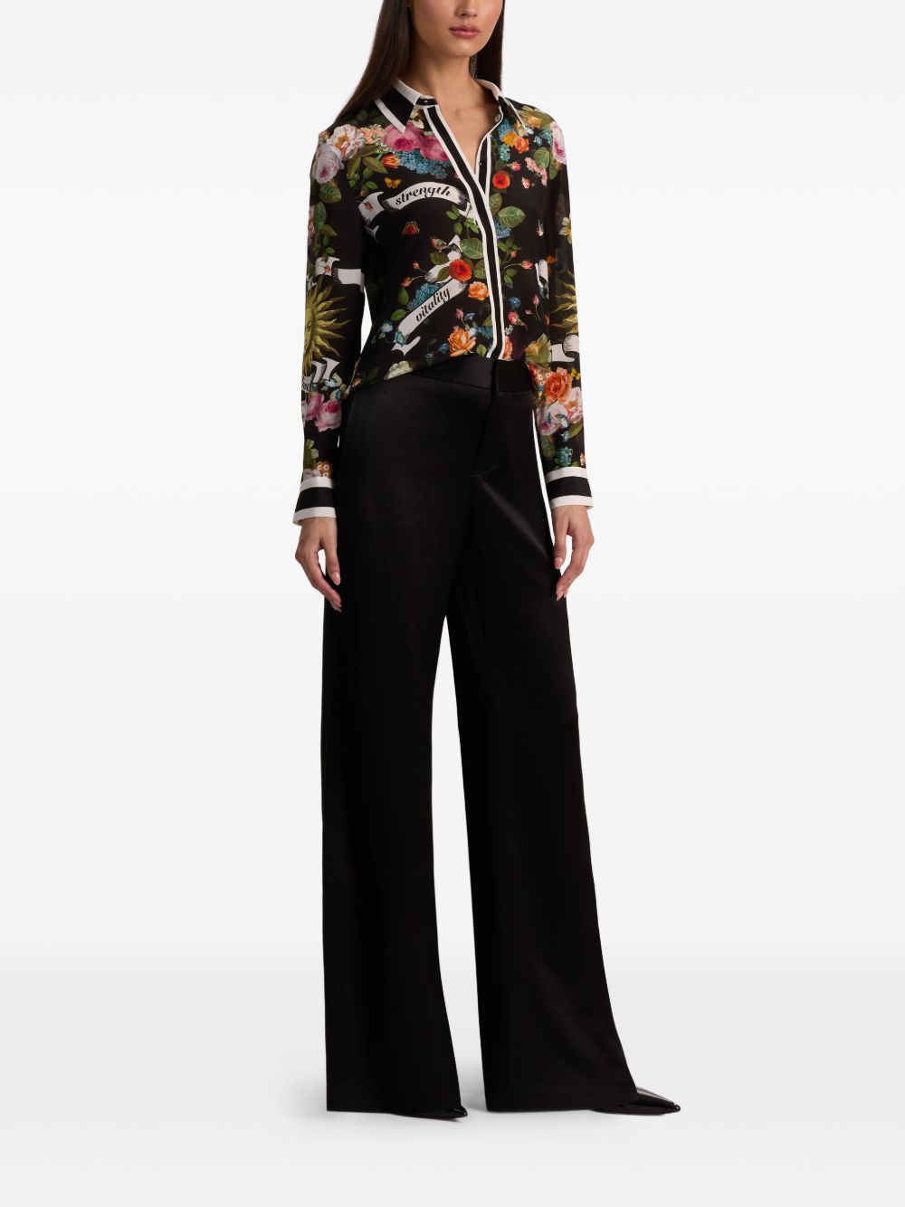 Alice + Olivia Shirts Black CC602P40016F034 (alice + olivia / シャツ・ブラウス ) | alice + olivia (アリス アンド オリビア)(3)