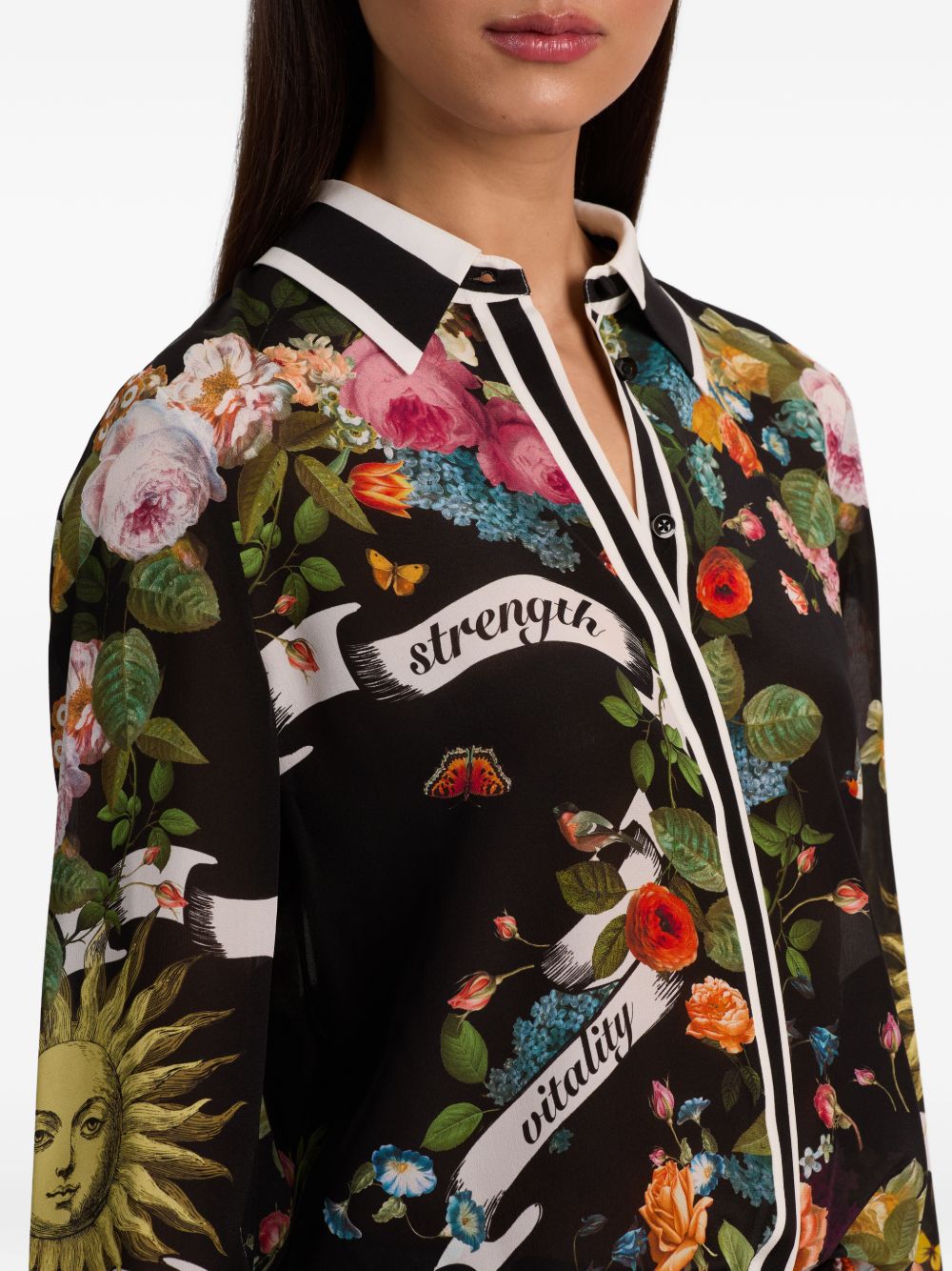 Alice + Olivia Shirts Black CC602P40016F034 (alice + olivia / シャツ・ブラウス ) | alice + olivia (アリス アンド オリビア)(5)