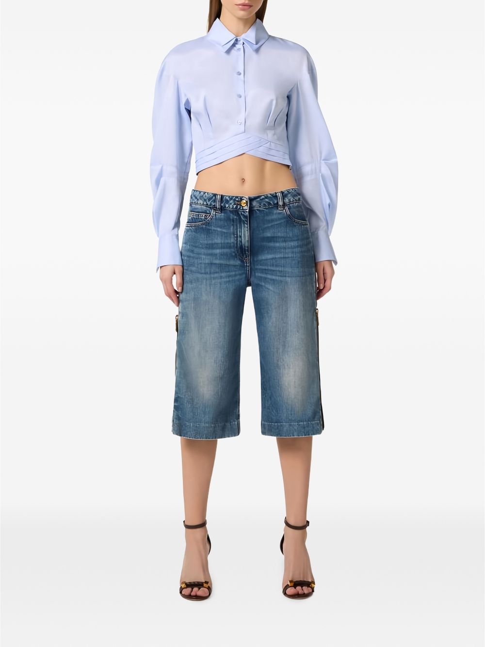 Elisabetta Franchi Shirts Light Blue CA12161E2019 (Elisabetta Franchi / シャツ・ブラウス ) | Elisabetta Franchi (エリザベッタ フランキ)(3)