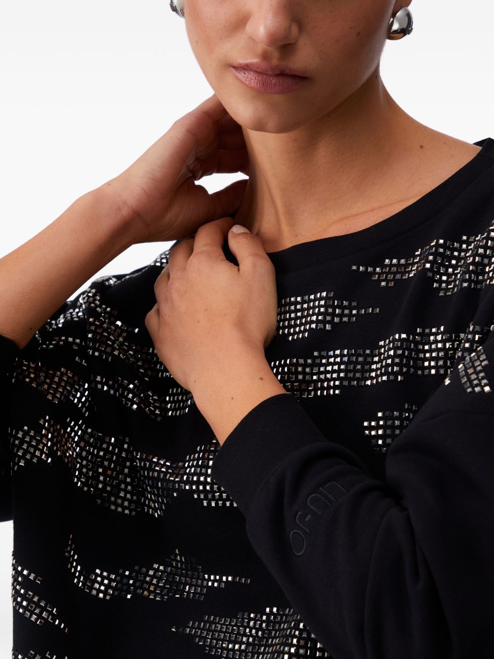 Liu Jo Sweaters Black TA6191FS00222222 (LIU•JO / スウェット・フーディー ) | LIU•JO (リュー・ジョー)(3)