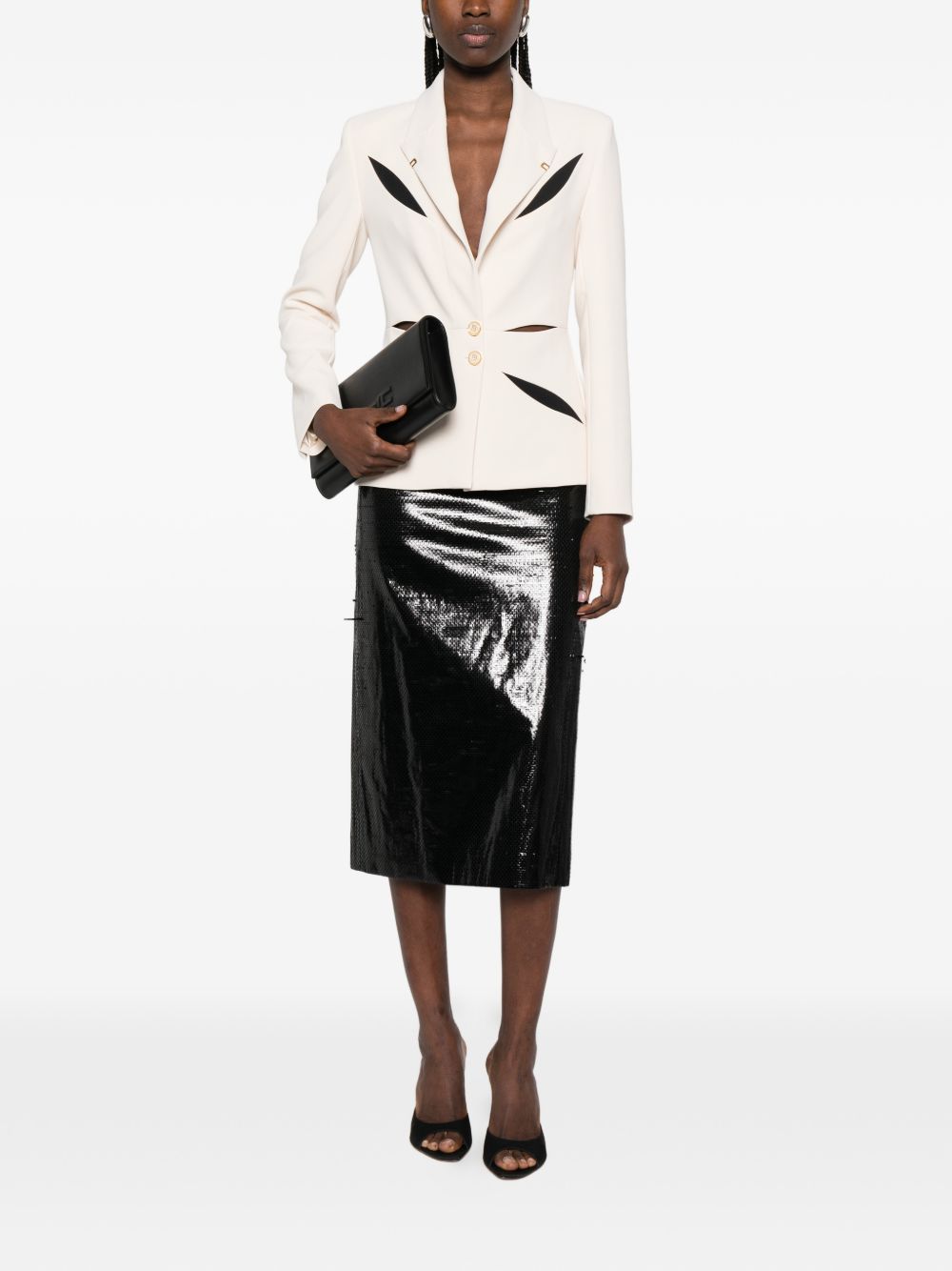 Elisabetta Franchi Jackets Black GI19861E2E84 (Elisabetta Franchi / ブレザー・ジャケット ) | Elisabetta Franchi (エリザベッタ フランキ)(3)