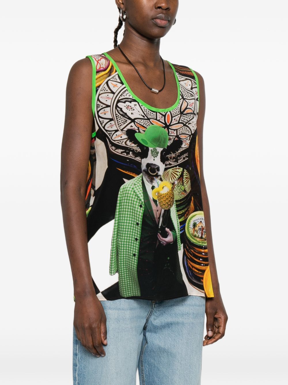 THE ARTISTYLIST Top MultiColour COWTOPMLT (The Artistylist / タンクトップ・キャミソール ) | The Artistylist (ジ アートスタイリスト)(4)