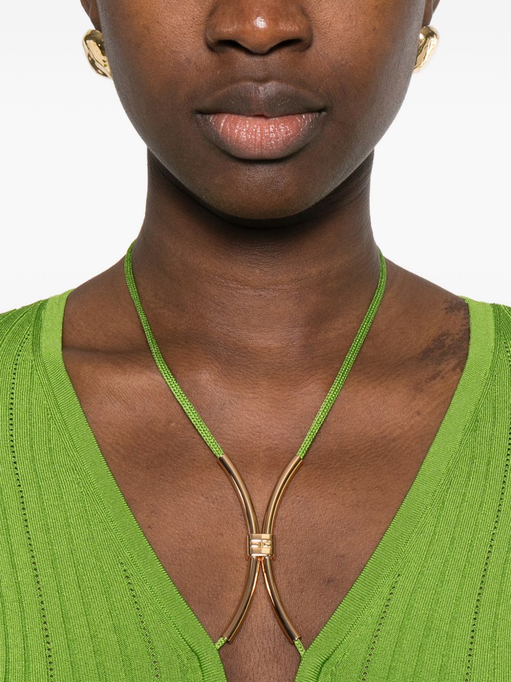 Elisabetta Franchi Top Green BK83S61E2EV3 (Elisabetta Franchi / ボディスーツ ) | Elisabetta Franchi (エリザベッタ フランキ)(1)