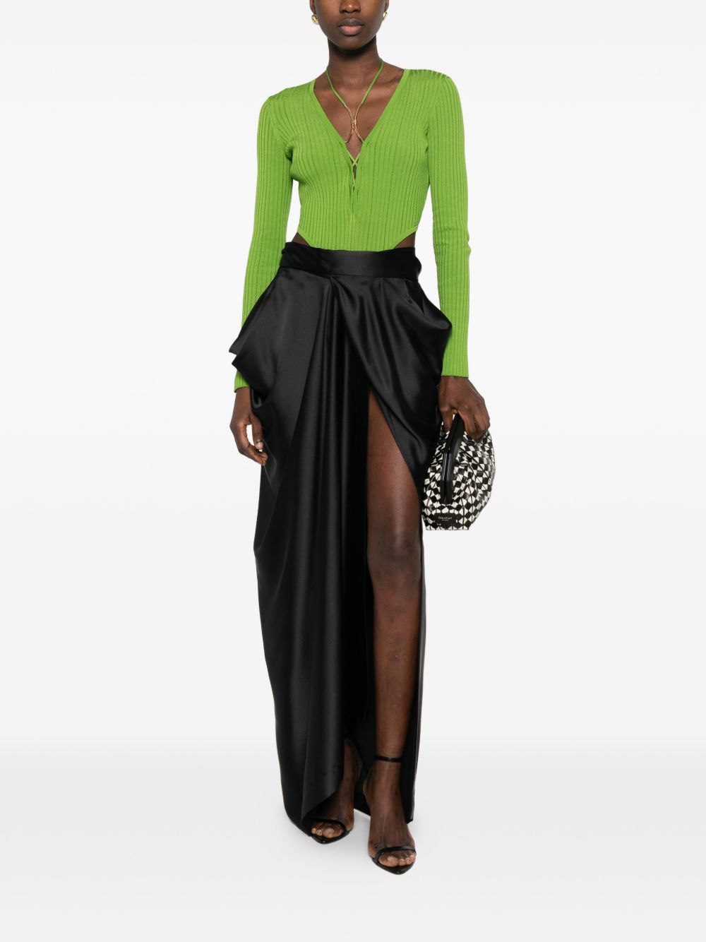 Elisabetta Franchi Top Green BK83S61E2EV3 (Elisabetta Franchi / ボディスーツ ) | Elisabetta Franchi (エリザベッタ フランキ)(3)