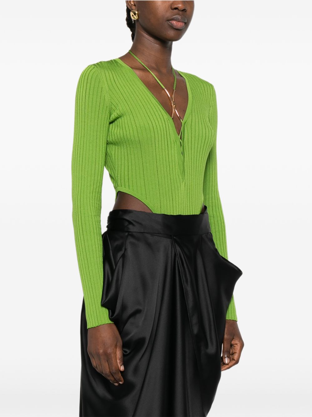 Elisabetta Franchi Top Green BK83S61E2EV3 (Elisabetta Franchi / ボディスーツ ) | Elisabetta Franchi (エリザベッタ フランキ)(4)