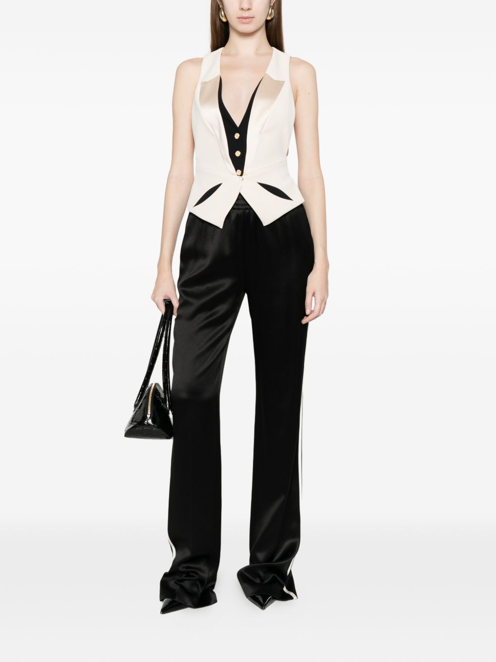 Elisabetta Franchi Jackets Cream GL00461E2E84 (Elisabetta Franchi / ベスト ) | Elisabetta Franchi (エリザベッタ フランキ)(1)