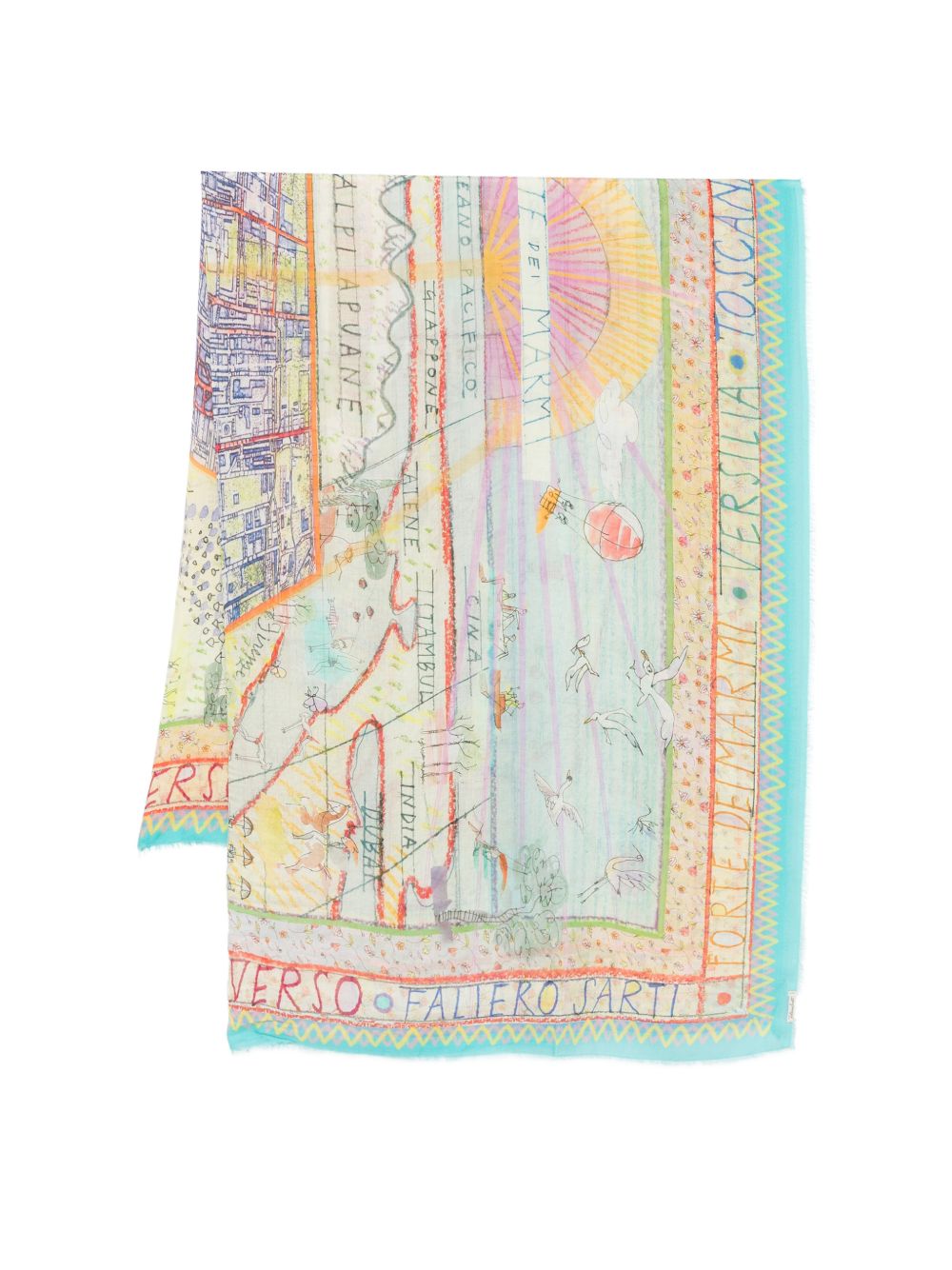 Faliero Sarti Scarfs MultiColour E262078NEWFORTEDEIMARMI1200 (Faliero Sarti / スカーフ・マフラー ) | Faliero Sarti (ファリエロ サルティ)