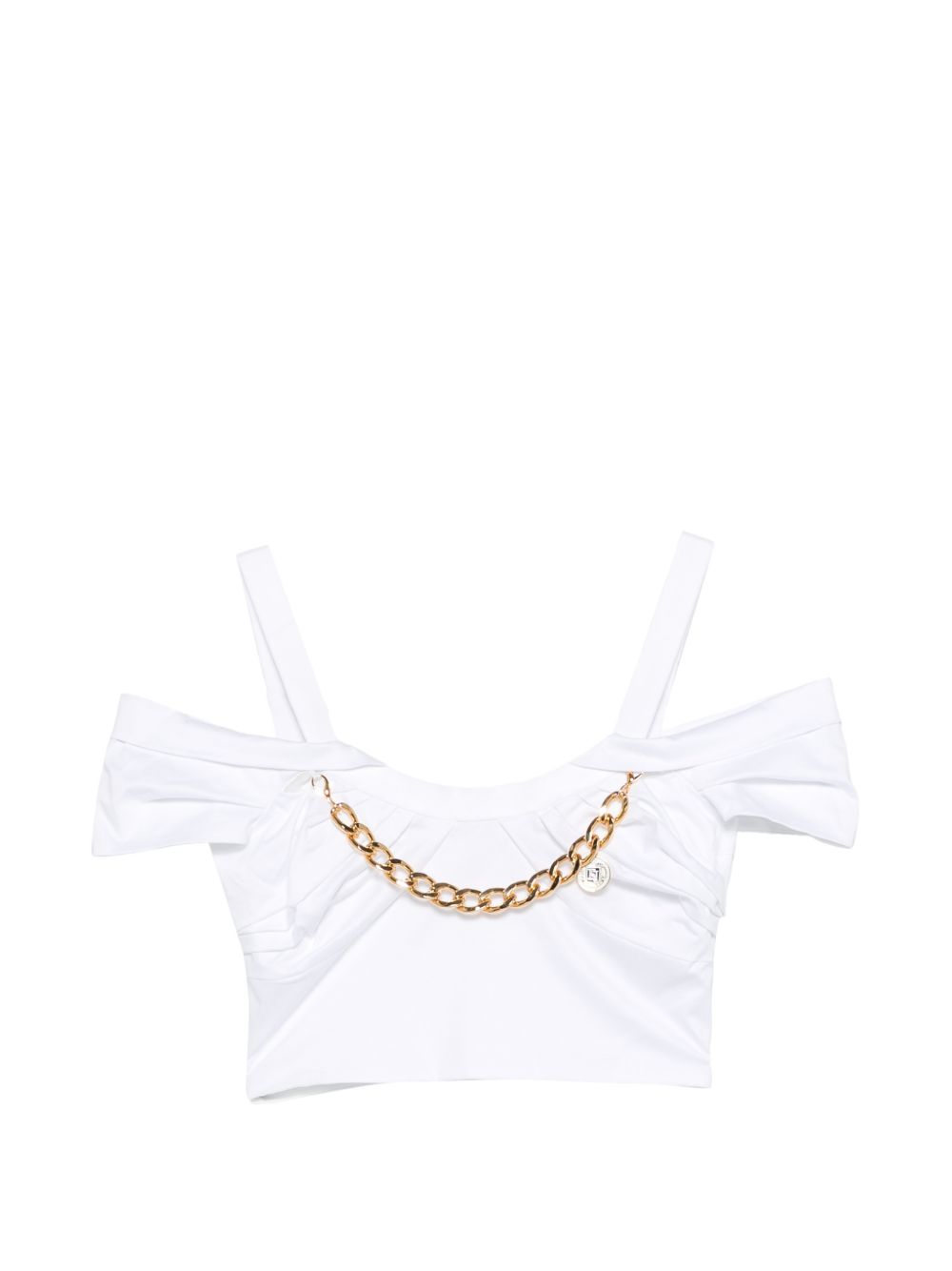 Elisabetta Franchi Top White TO04861E2100 (Elisabetta Franchi / タンクトップ・キャミソール ) | Elisabetta Franchi (エリザベッタ フランキ)