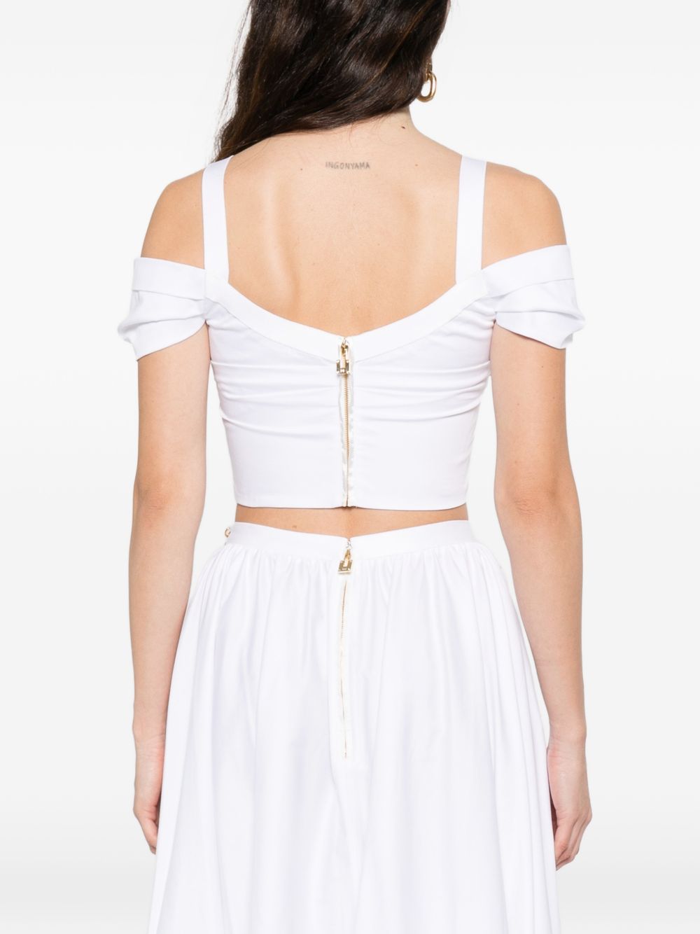 Elisabetta Franchi Top White TO04861E2100 (Elisabetta Franchi / タンクトップ・キャミソール ) | Elisabetta Franchi (エリザベッタ フランキ)(1)