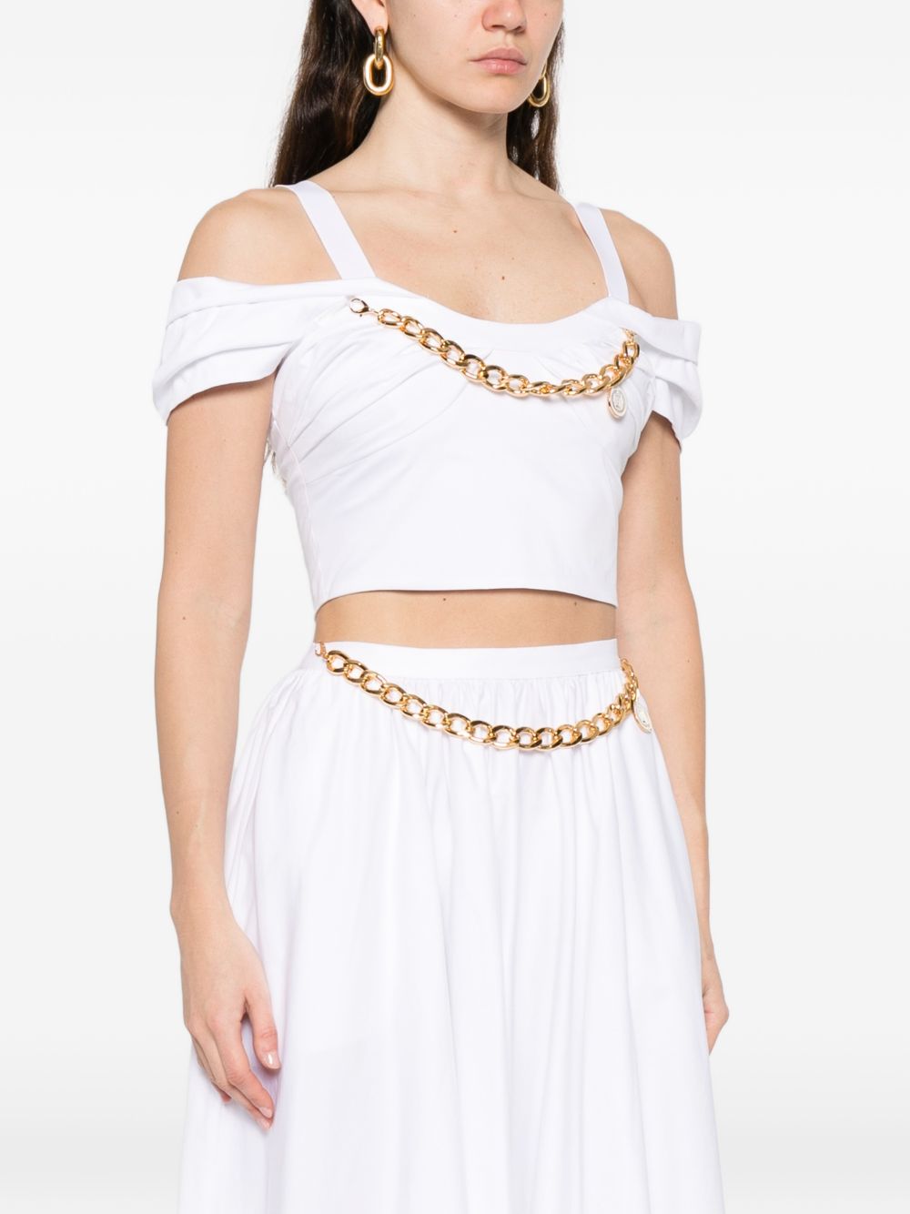 Elisabetta Franchi Top White TO04861E2100 (Elisabetta Franchi / タンクトップ・キャミソール ) | Elisabetta Franchi (エリザベッタ フランキ)(3)