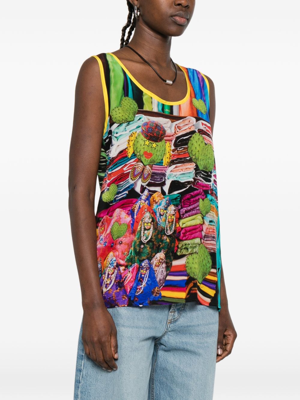 THE ARTISTYLIST Top MultiColour CACTUSTOPMLT (The Artistylist / タンクトップ・キャミソール ) | The Artistylist (ジ アートスタイリスト)(2)