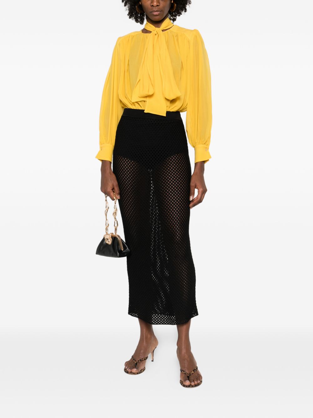 Elisabetta Franchi Shirts Yellow CB00661E2EV4 (Elisabetta Franchi / ボディスーツ ) | Elisabetta Franchi (エリザベッタ フランキ)(1)