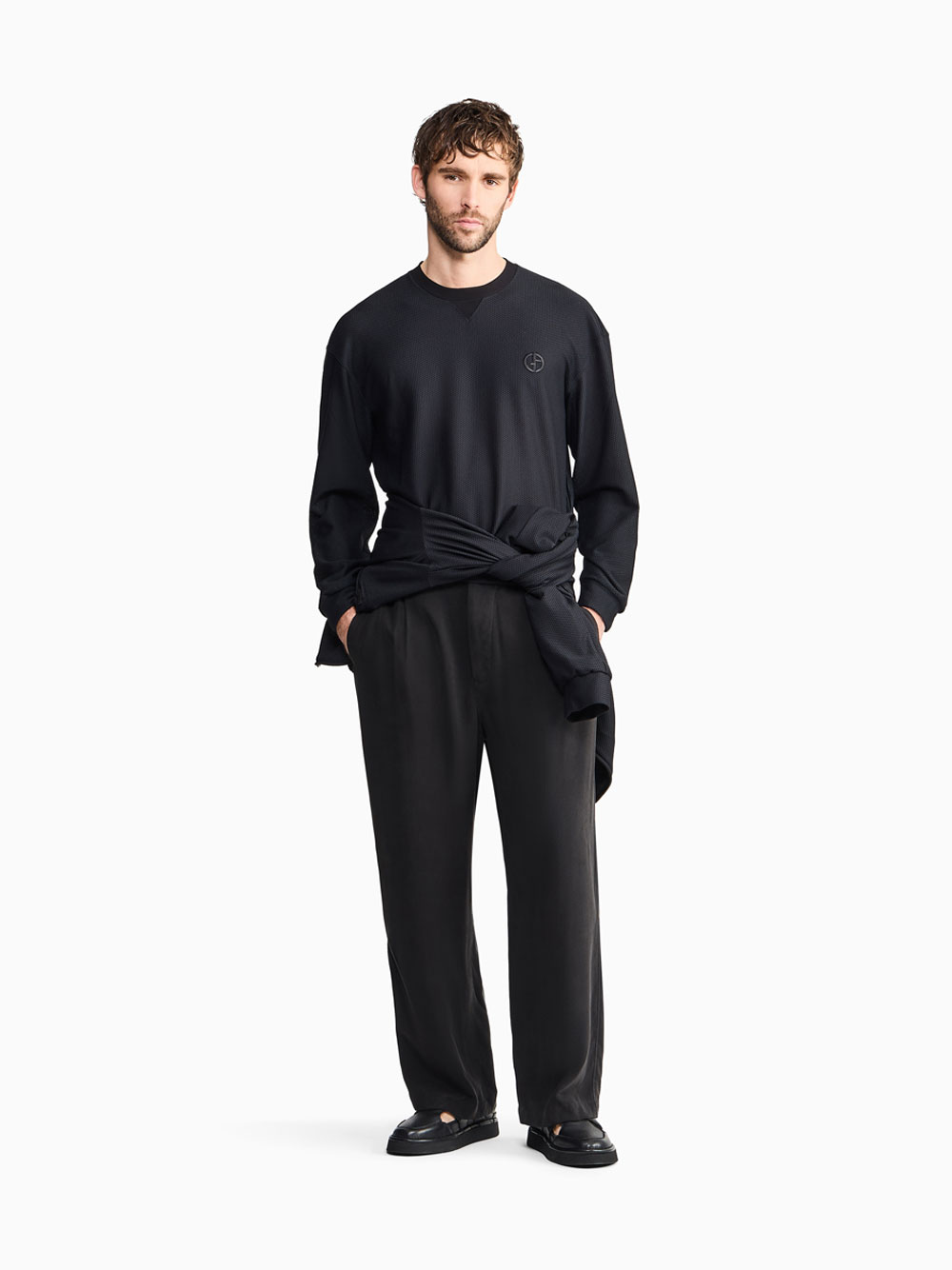 TECHNICAL WAFFLE SWEATSHIRT GM003056TE10045UC001 (GIORGIO ARMANI / スウェット・フーディー ) | GIORGIO ARMANI (ジョルジオ アルマーニ)(1)