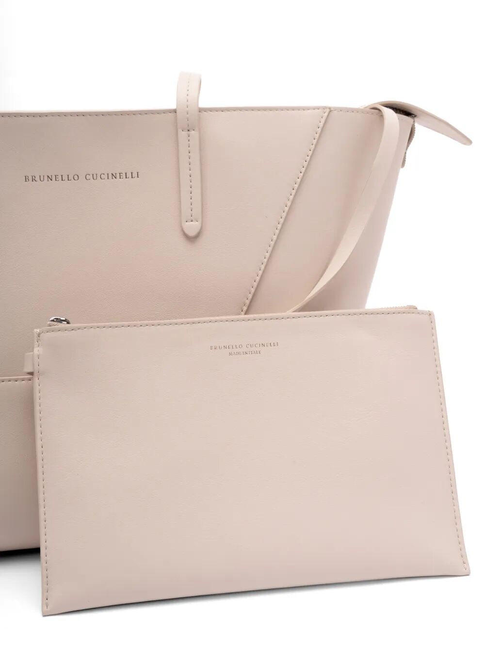 LEATHER TOTE BAG WITH POUCH MBXAD2573C8922 (Brunello Cucinelli / トートバッグ ) | Brunello Cucinelli (ブルネロ・クチネリ)(2)