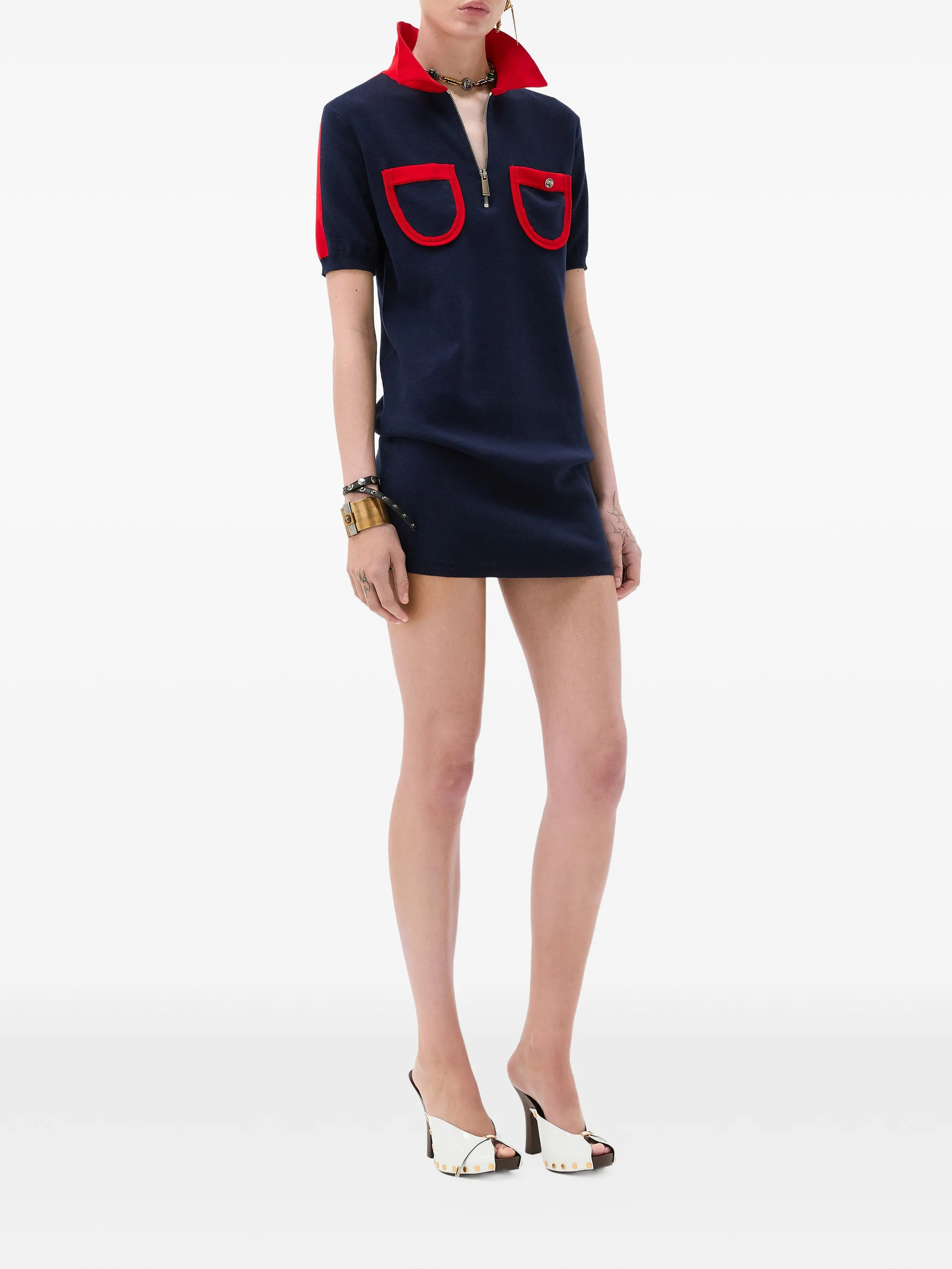 Versace Dresses Blue 10243441A173911U040 (VERSACE / ワンピース・ドレス・オールインワン ) | VERSACE (ヴェルサーチェ)(1)