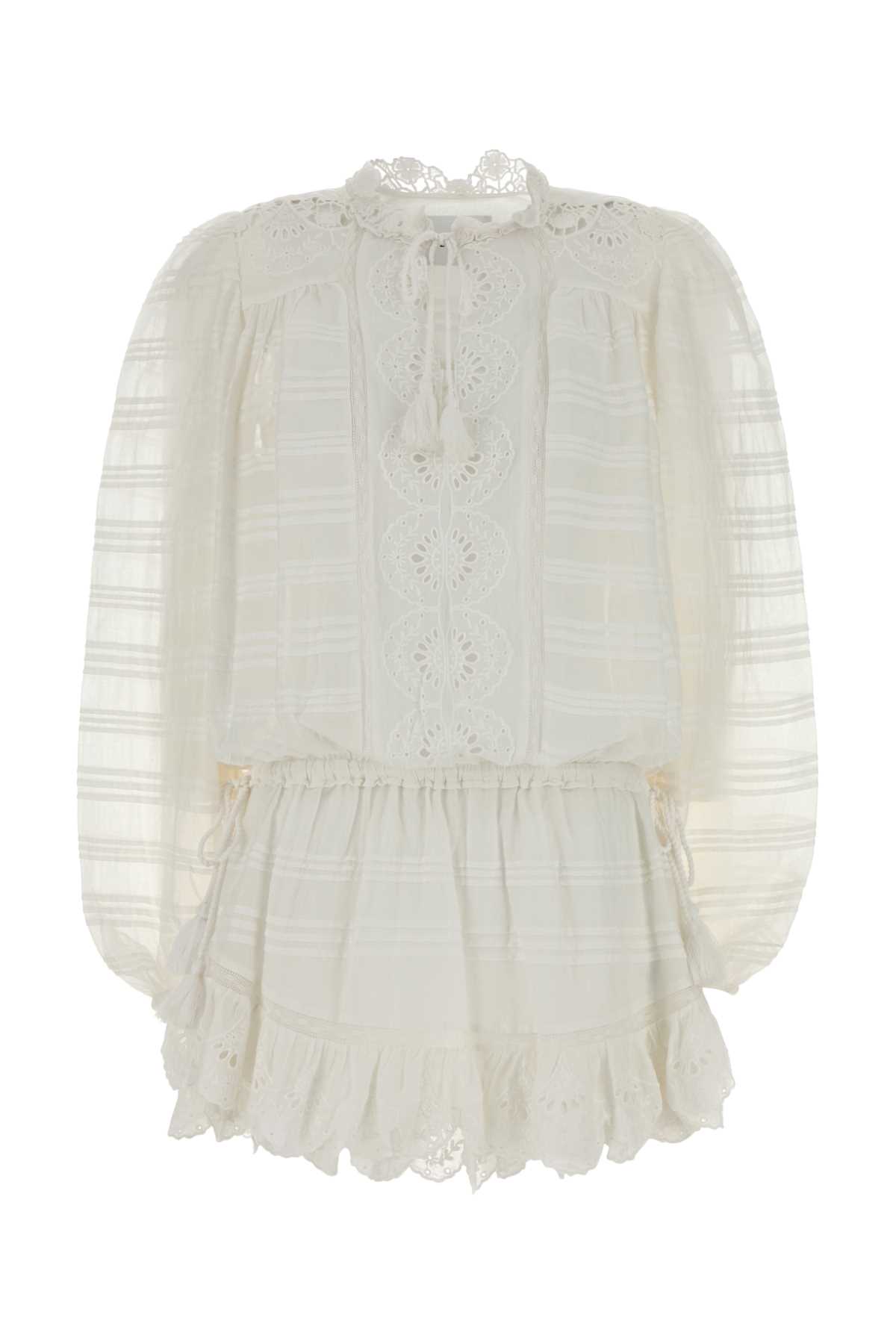 White cotton Preya mini dress RO0952FAD1J05E20WH (Isabel Marant Étoile / ワンピース・ドレス・オールインワン ) | Isabel Marant Étoile (イザベル マラン エトワール)