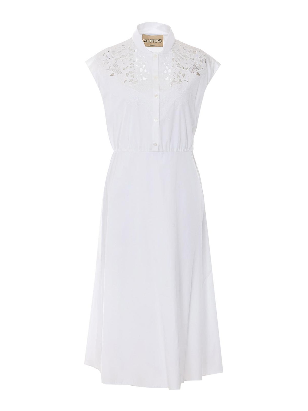 White Embroidered Midi Dress VAJR59VN0BO (Valentino Garavani / ワンピース・ドレス・オールインワン ) | Valentino Garavani (ヴァレンティノ)