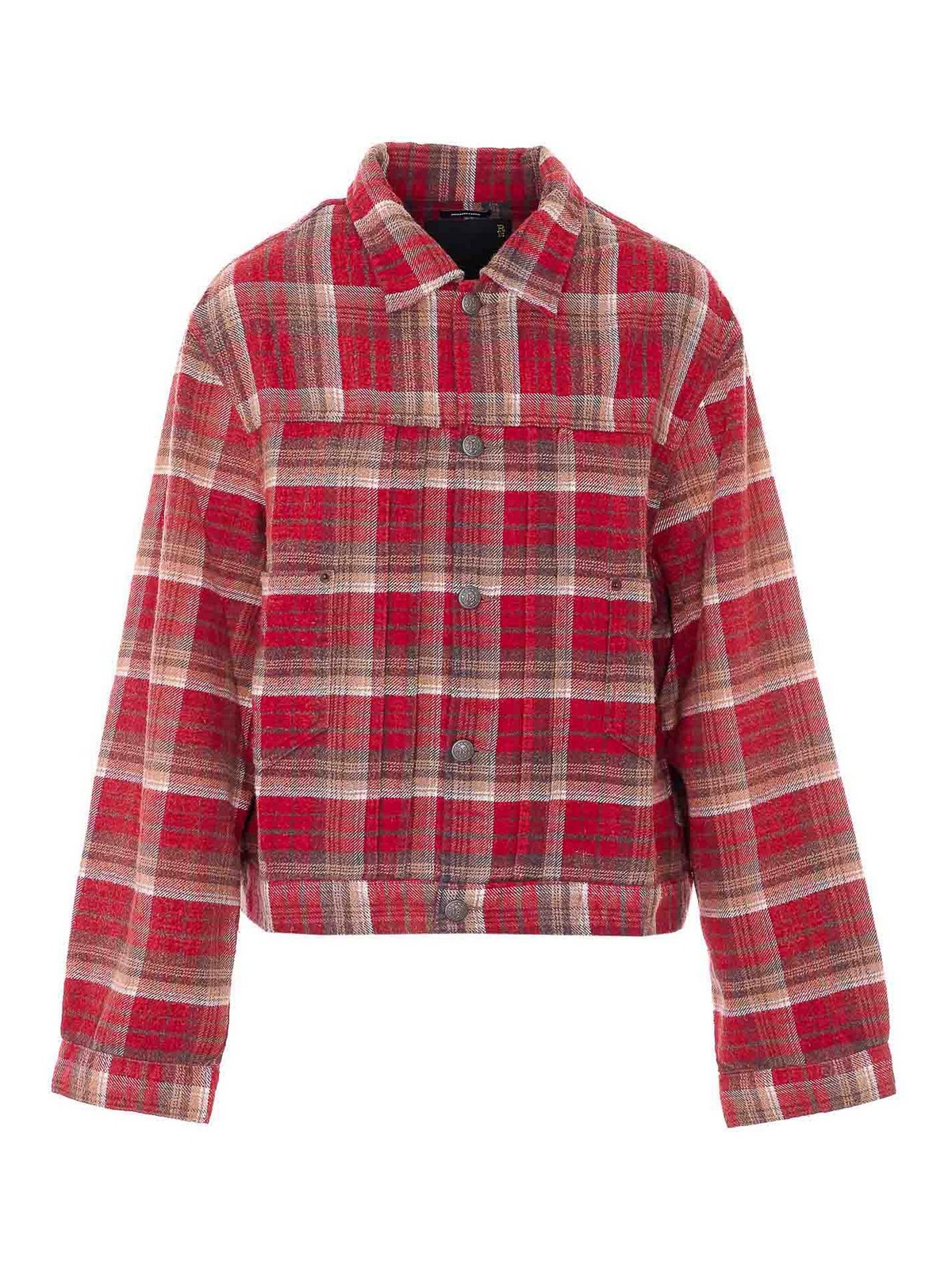 Red Plaid Relaxed Check Shirt R13WR548R659B (R13 / シャツ・ブラウス ) | R13 (アールサーティーン)