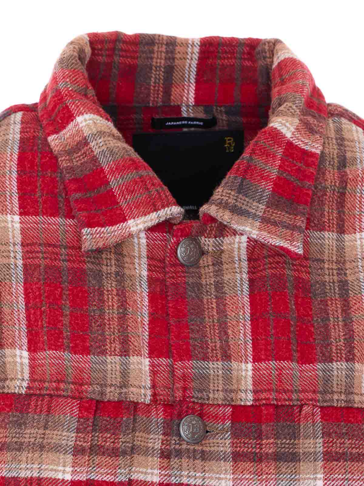 Red Plaid Relaxed Check Shirt R13WR548R659B (R13 / シャツ・ブラウス ) | R13 (アールサーティーン)(3)