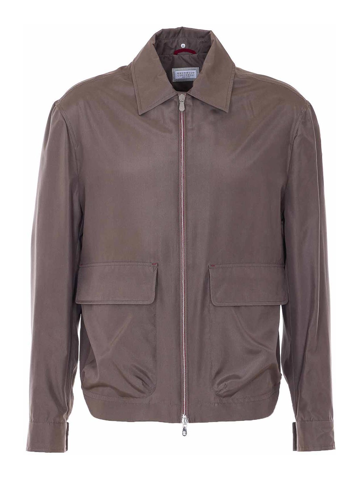 Beige Jacket With Zip Closure MZ4216570C1228 (Brunello Cucinelli / カジュアルジャケット ) | Brunello Cucinelli (ブルネロ・クチネリ)