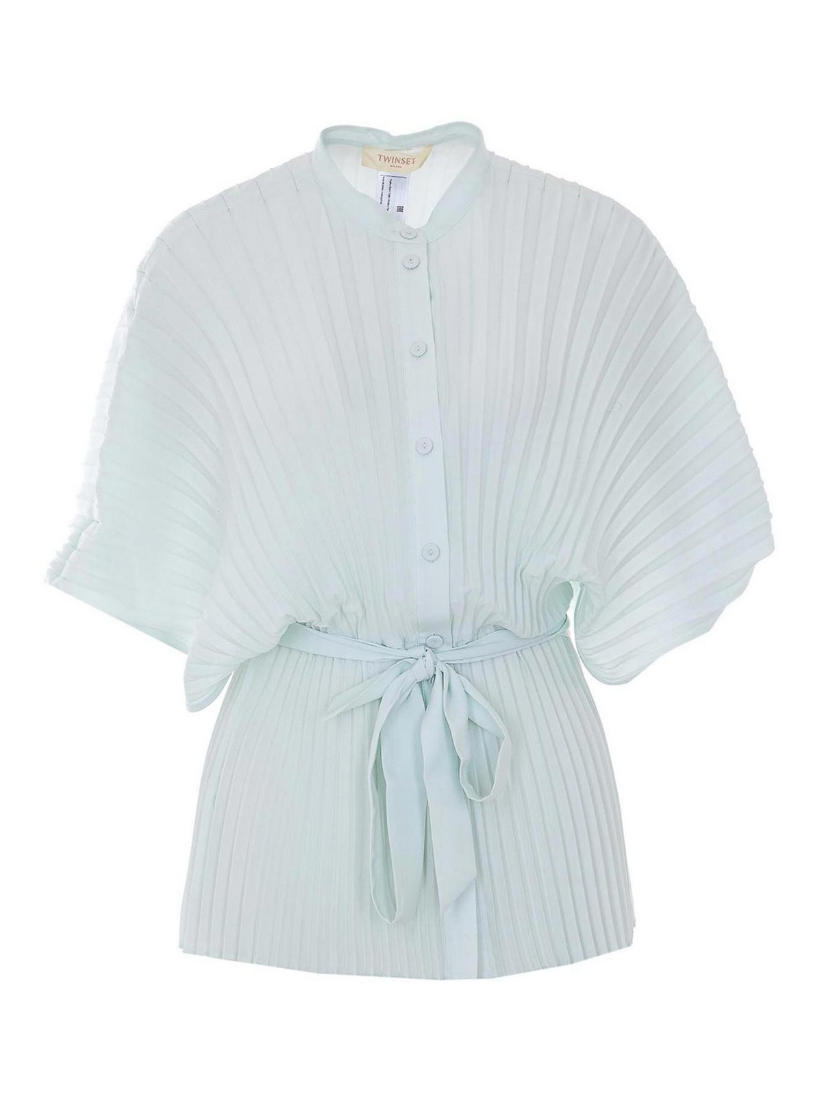 Light Blue Pleated Shirt 261TP256013162 (TWINSET / シャツ・ブラウス ) | TWINSET (ツインセット)