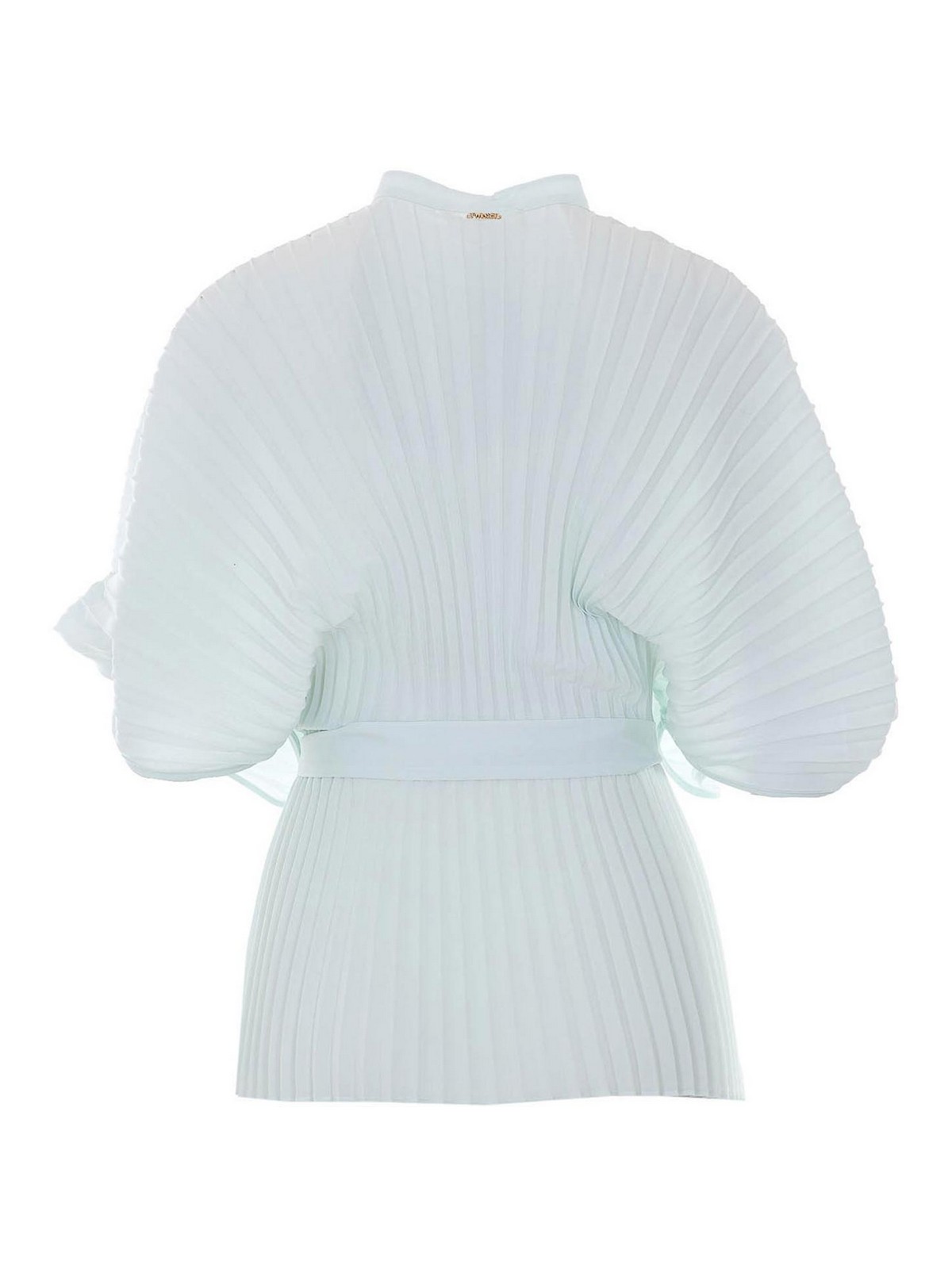 Light Blue Pleated Shirt 261TP256013162 (TWINSET / シャツ・ブラウス ) | TWINSET (ツインセット)(1)