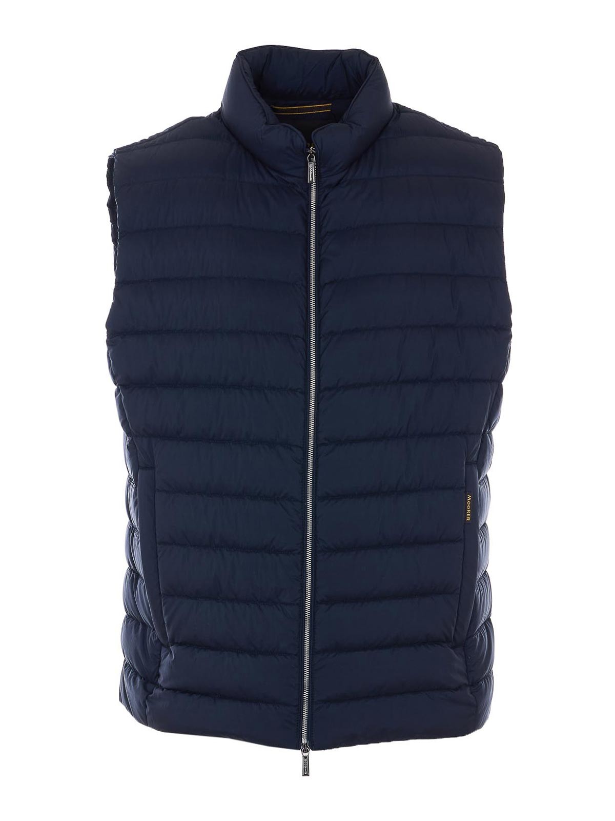 Dark Blue Calaf Vest With Frontal Zip Closure CALAFS3U0402 (MooRER / ベスト ) | MooRER (ムーレー)