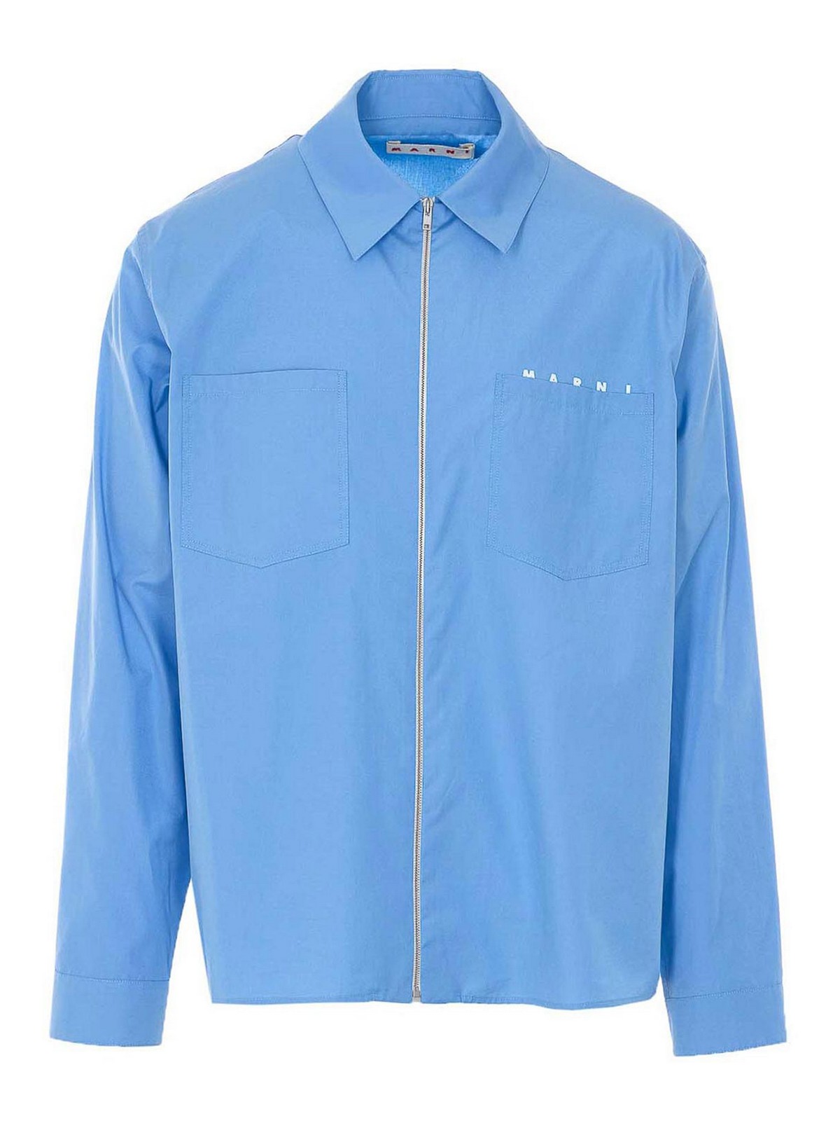 Light Blue Shirt With Zip Closure CUMU0297P0USCT88LWB31 (Marni / シャツ・ブラウス ) | Marni (マルニ)