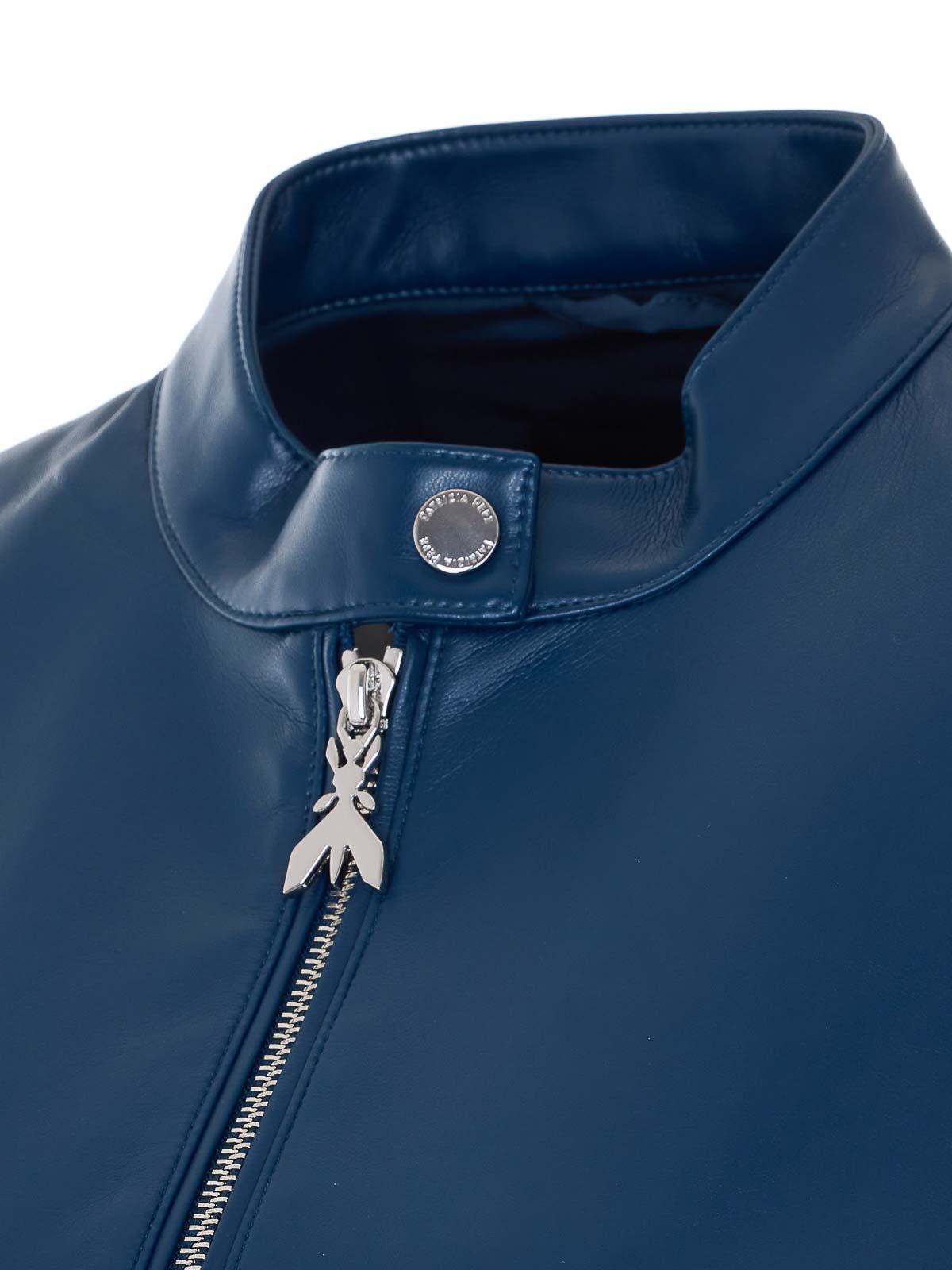 Blue Jacket With Frontal Zip Closure 8O0223E005CA97 (PATRIZIA PEPE / レザー&ファージャケット・コート ) | PATRIZIA PEPE (パトリツィア ペペ)(3)
