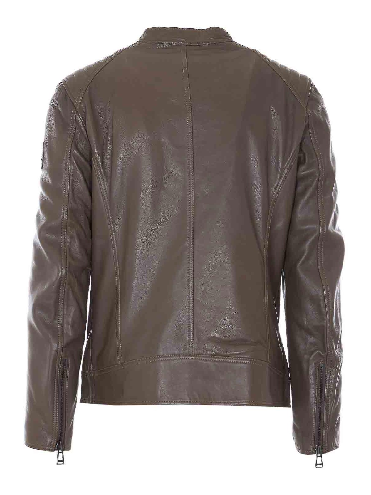 Fatigue Green Racer Leather Jacket 100038FTGGN (BELSTAFF / レザー&ファージャケット・コート ) | BELSTAFF (ベルスタッフ)(1)