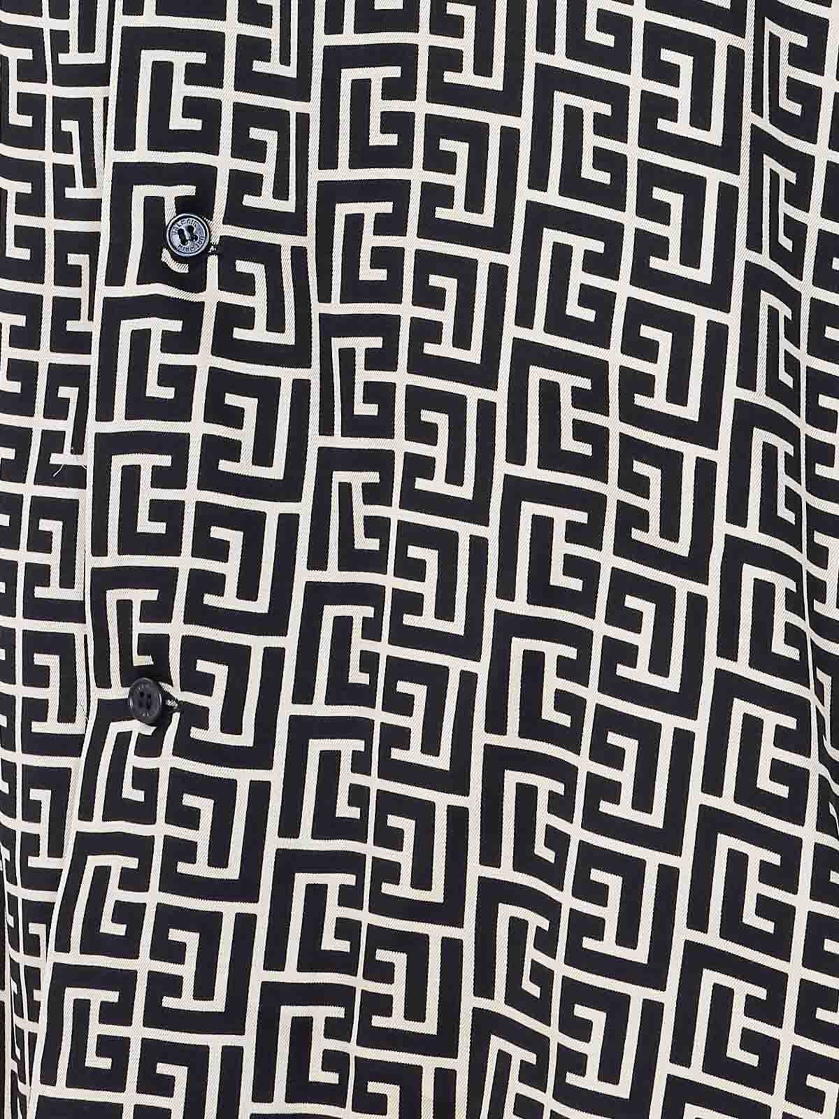 White And Black Monogram T-Shirt HN133VI36GXE (Balmain / シャツ・ブラウス ) | Balmain (バルマン)(2)