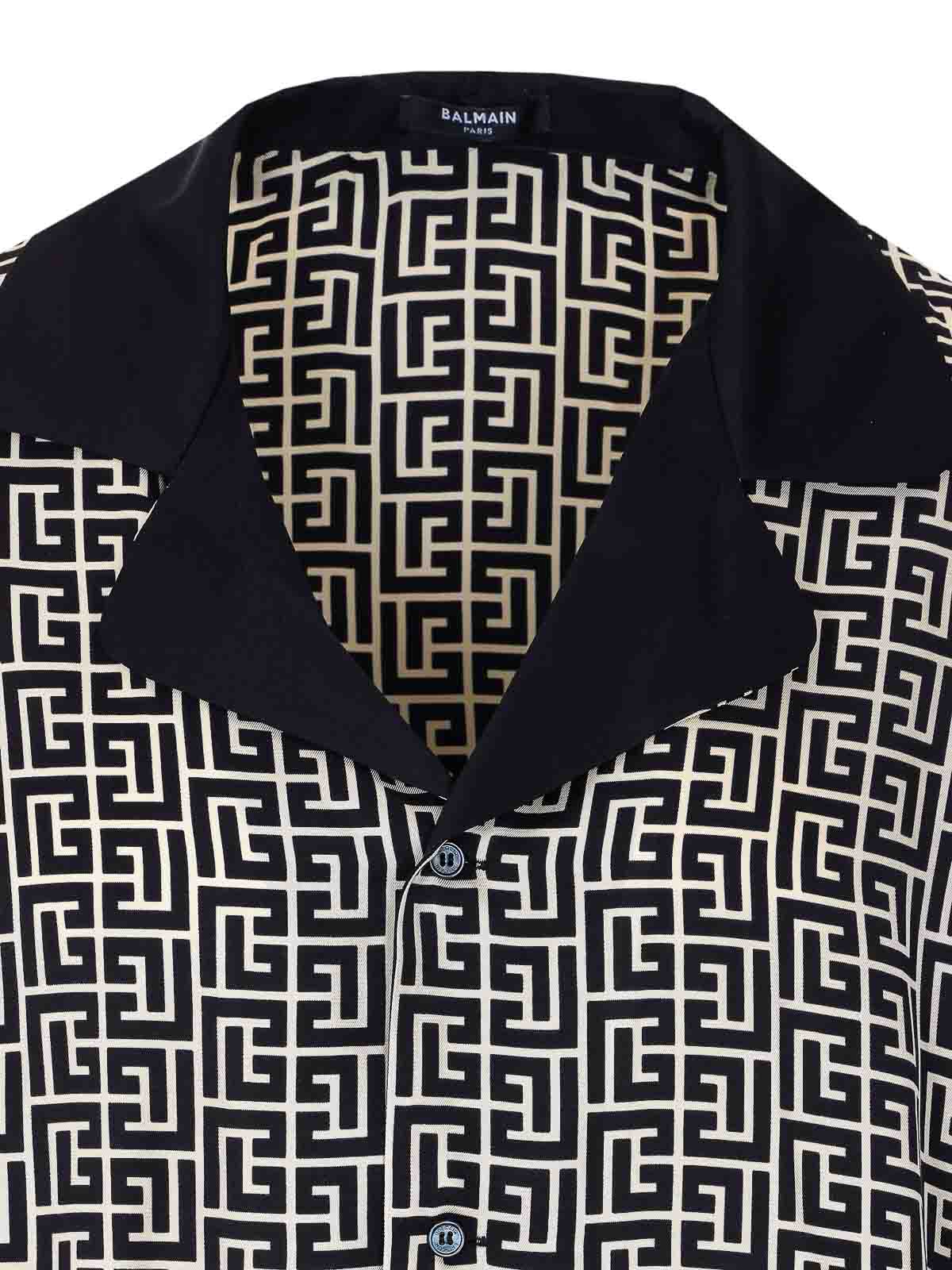 White And Black Monogram T-Shirt HN133VI36GXE (Balmain / シャツ・ブラウス ) | Balmain (バルマン)(3)